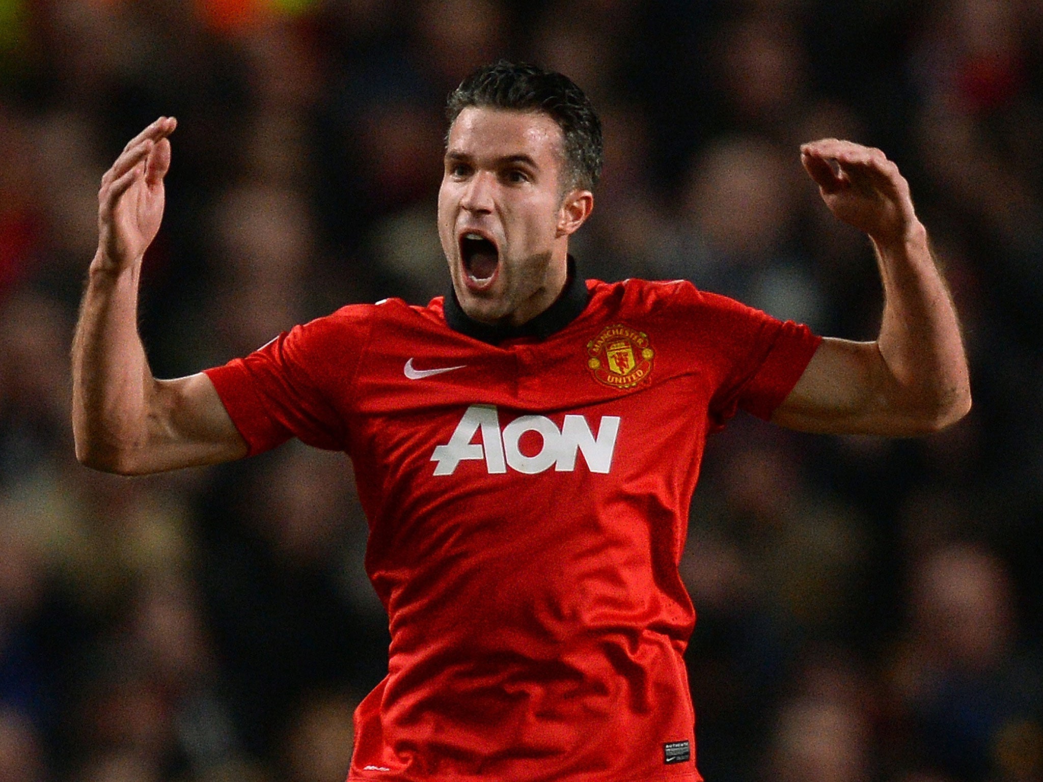 Robin van Persie scores from the spot