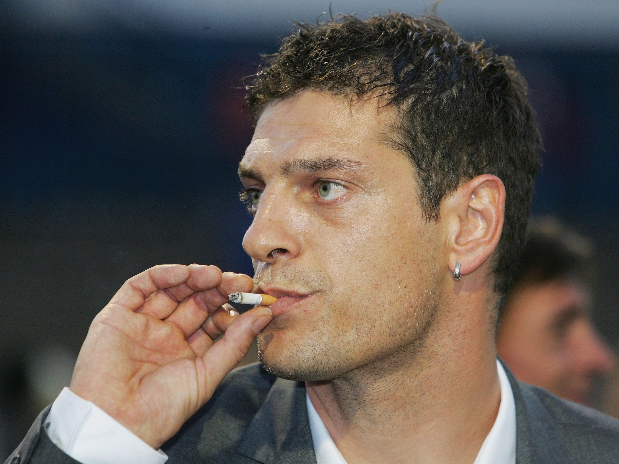 Bilic with a cigarette