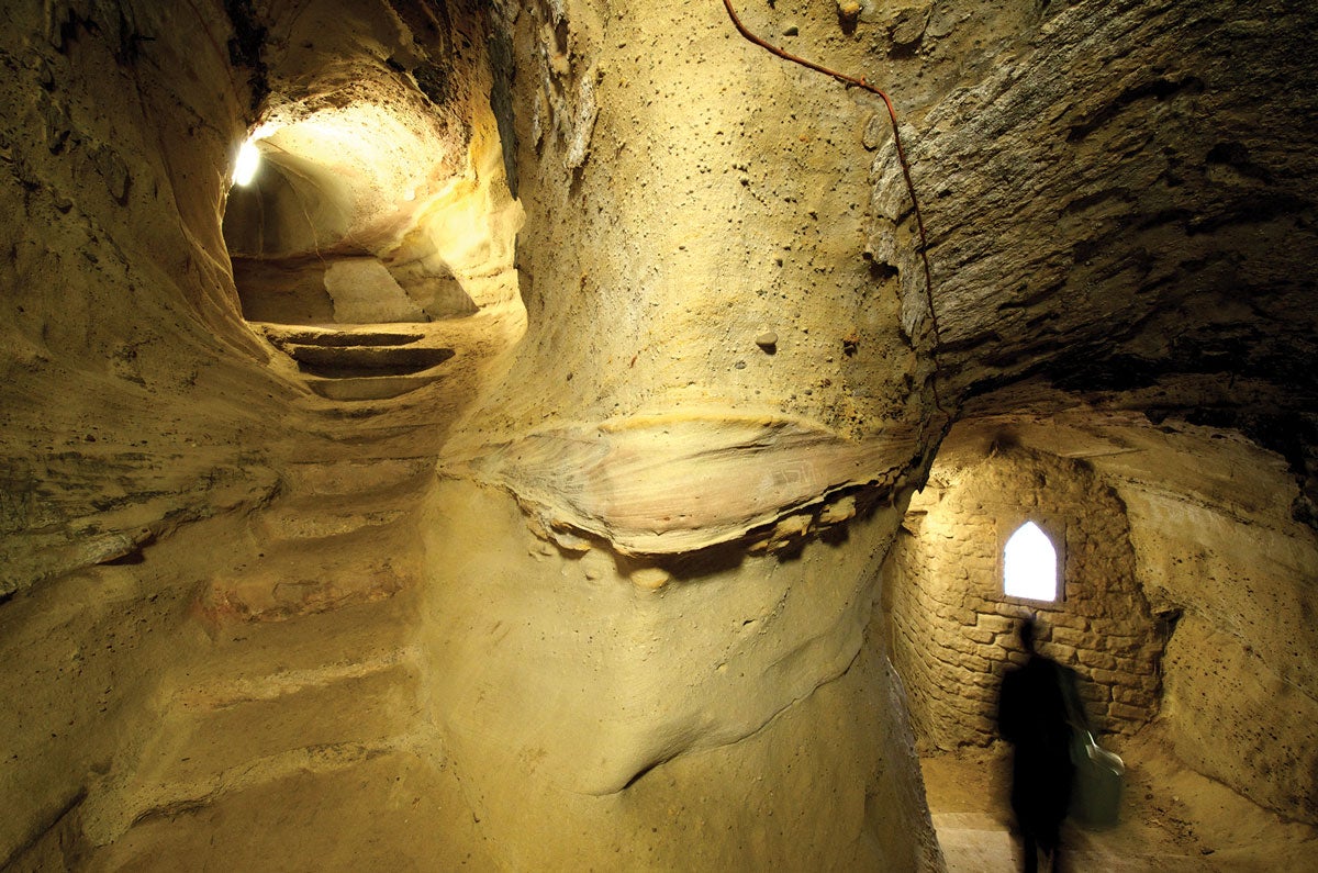 Nottingham Castle caves. ©VisitEngland Images