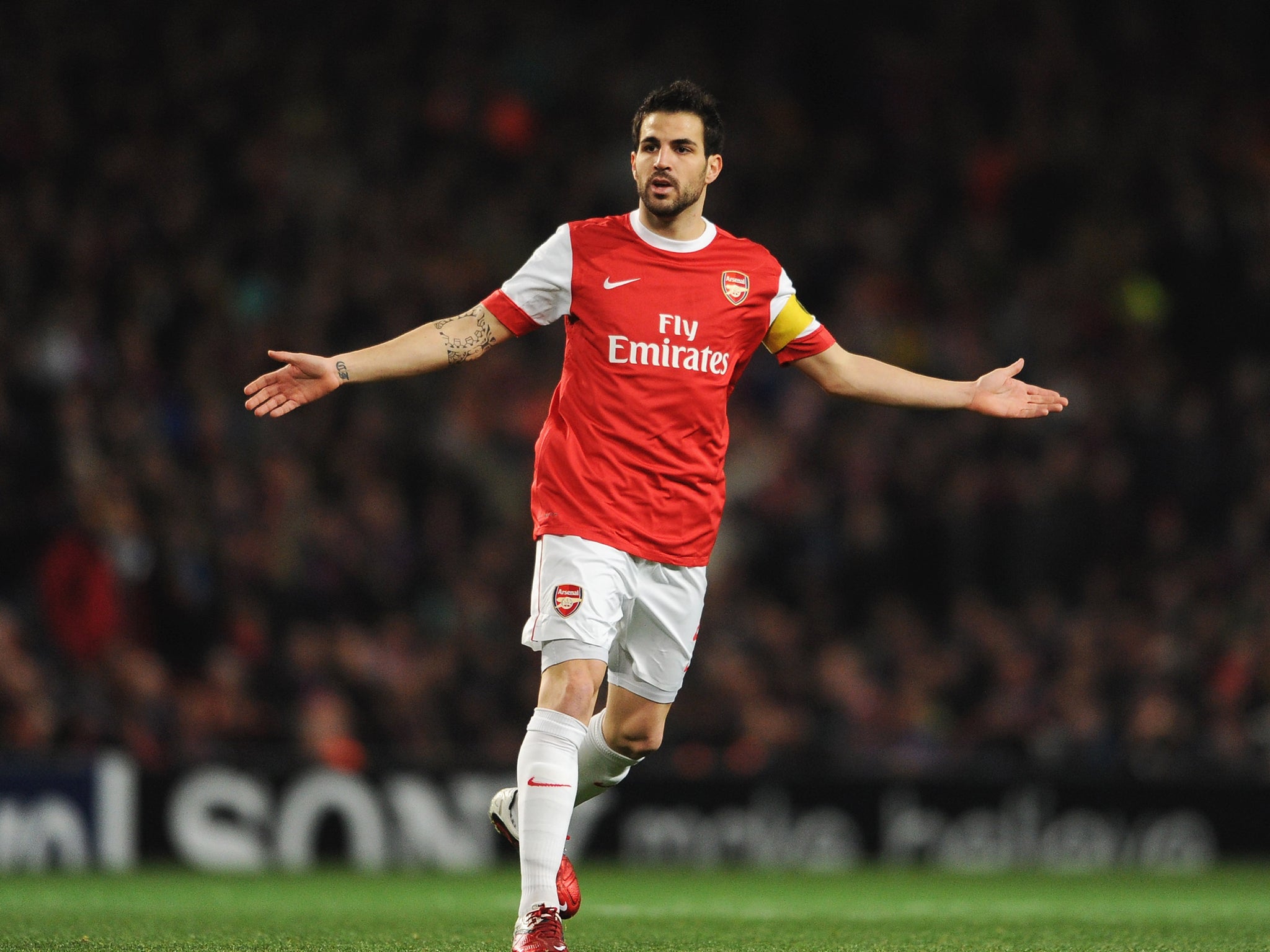 Cesc Fabregas in action for Arsenal