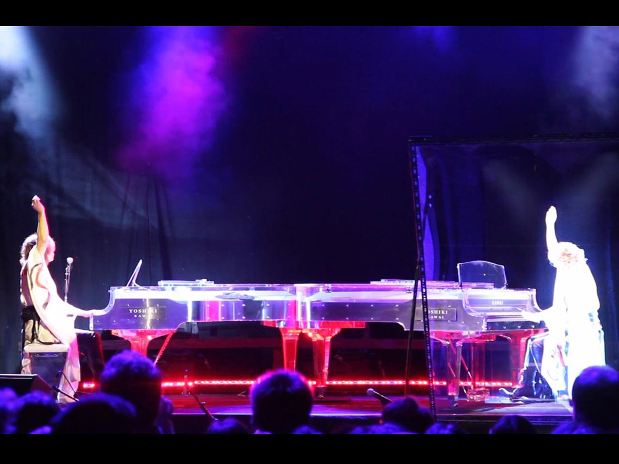 Yoshiki's 'hologram' piano duet.