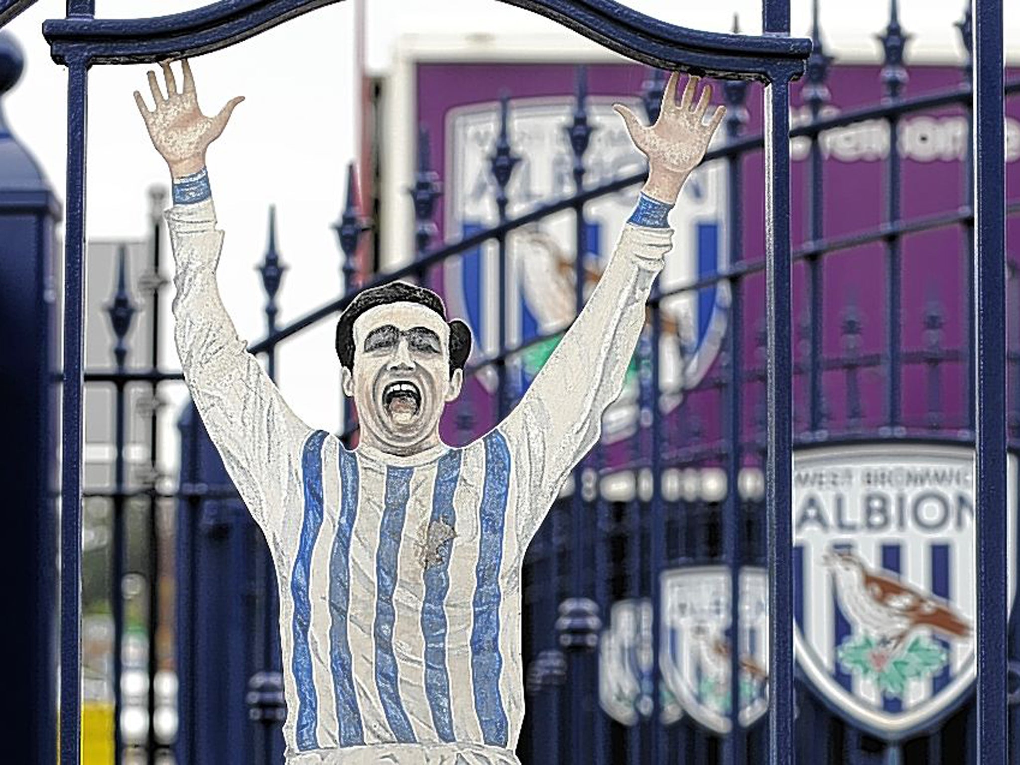 The King: One of many local memorials to the striker who suffered from dementia as a result of plying his trade