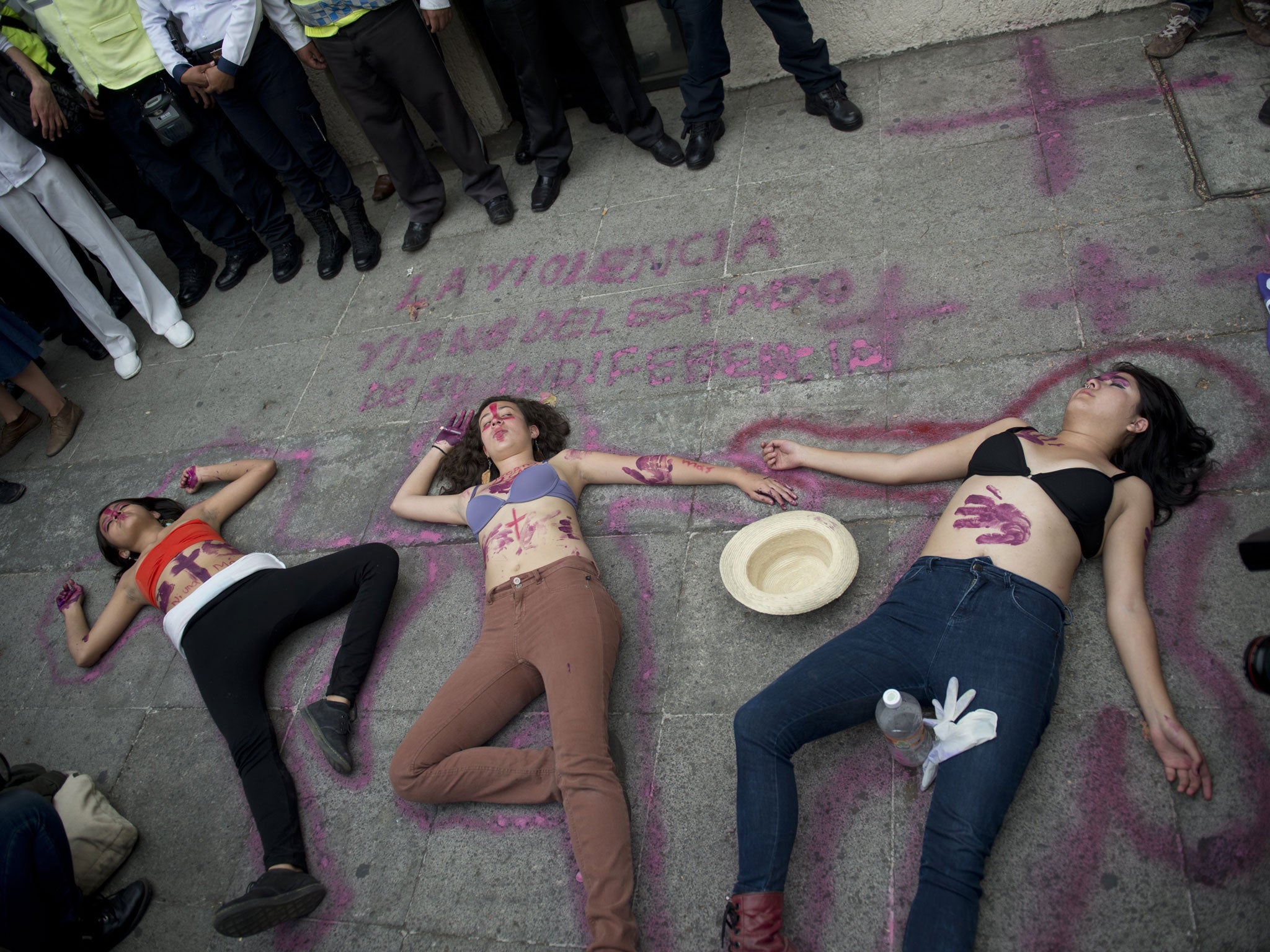 Mexico City protest against violence towards women