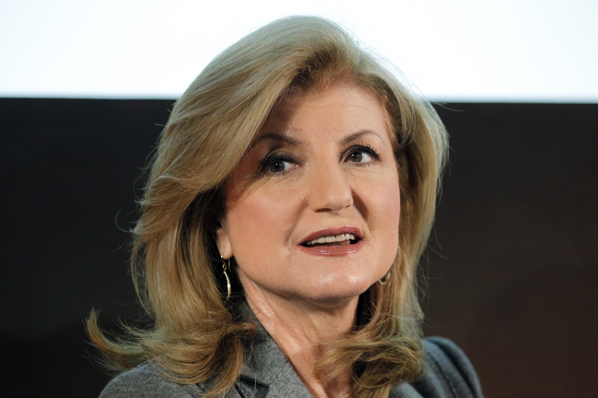 Millionaire and news entrepreneur Arianna Huffington