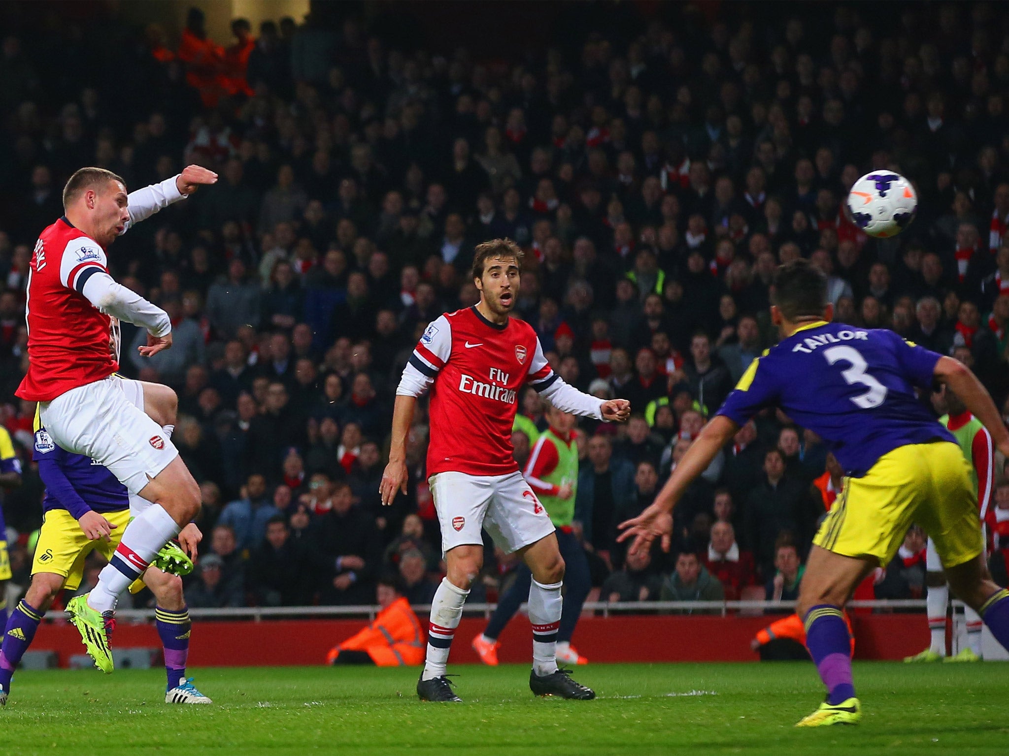 Lukas Podolski levelled the score with a volley