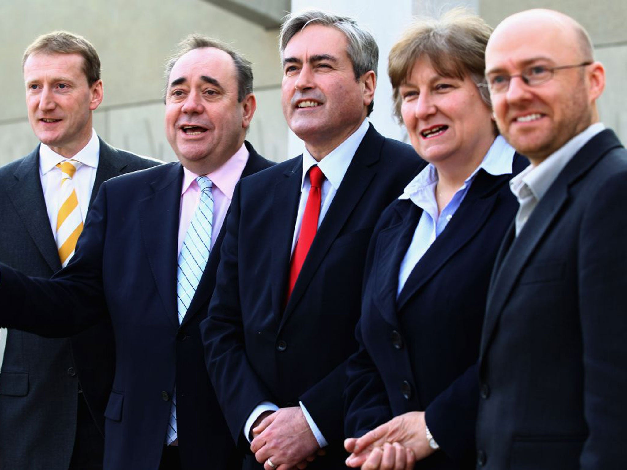 Shetland’s Lib Dem MSP Tavish Scott, far left, said the SNP were acting like colonial governors