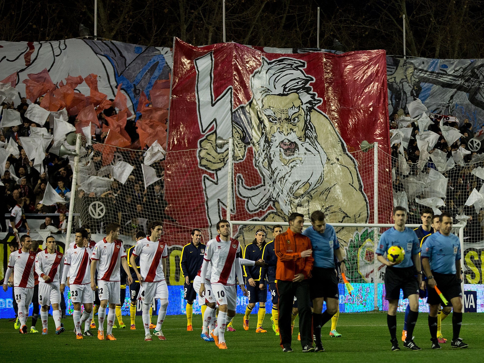 Rayo Vallecano supporters back their team