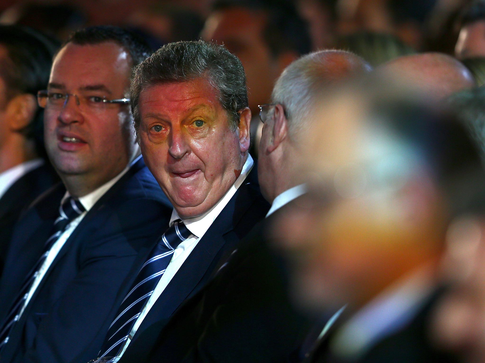 Alex Horne (left), the FA’s general secretary, with England manager Roy Hodgson