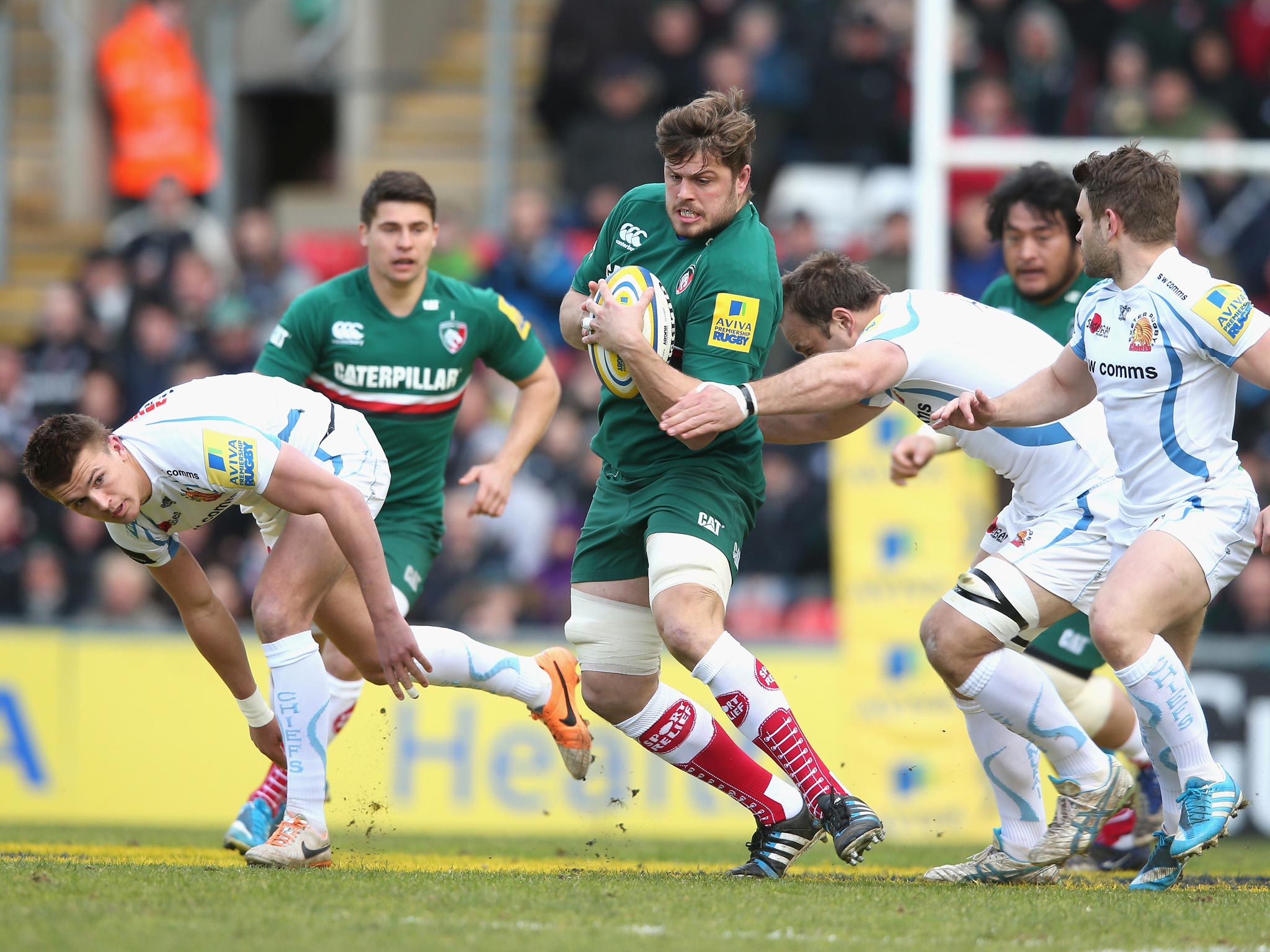 Ed Slater in action for Leicester