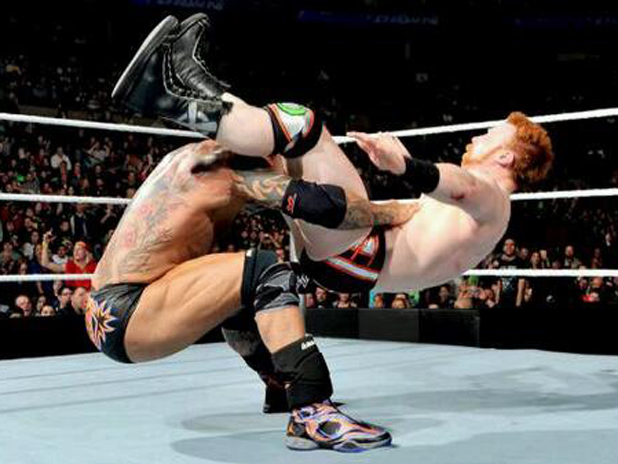 Batista powerbombs Sheamus