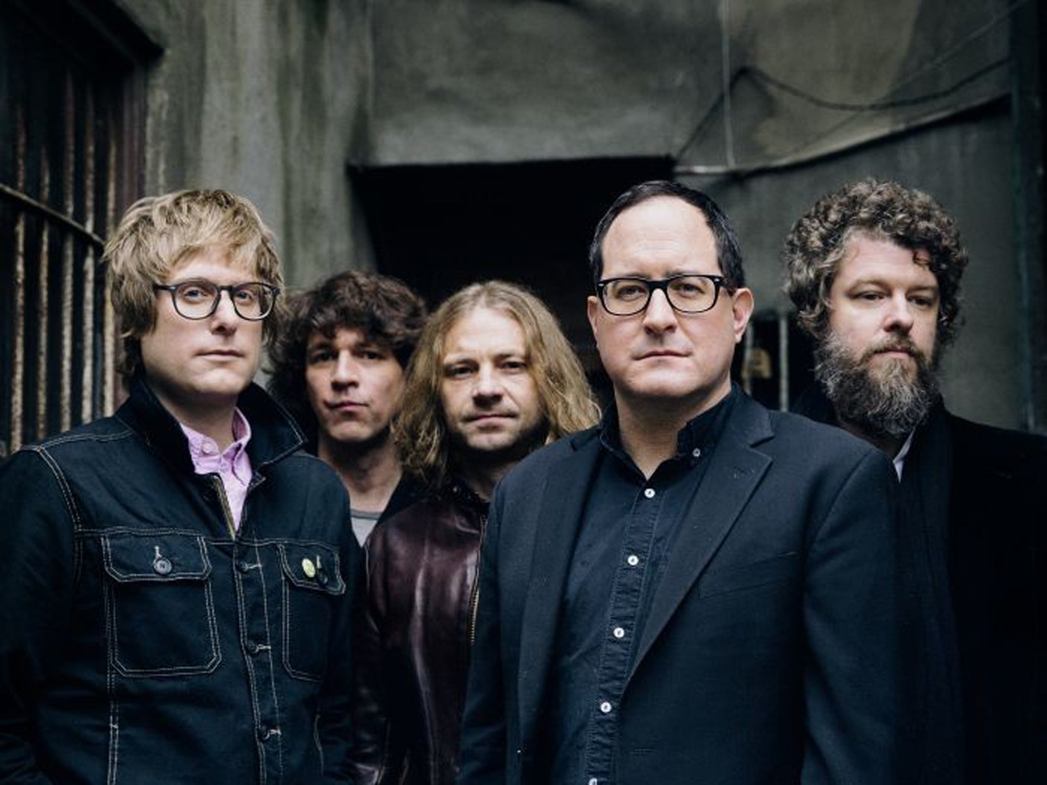 The Hold Steady (from left): guitarist Tad Kubler, bassist Galen Polivka, drummer Bobby Drake, singer Craig Finn and recent recruit, guitarist Steve Selvidge