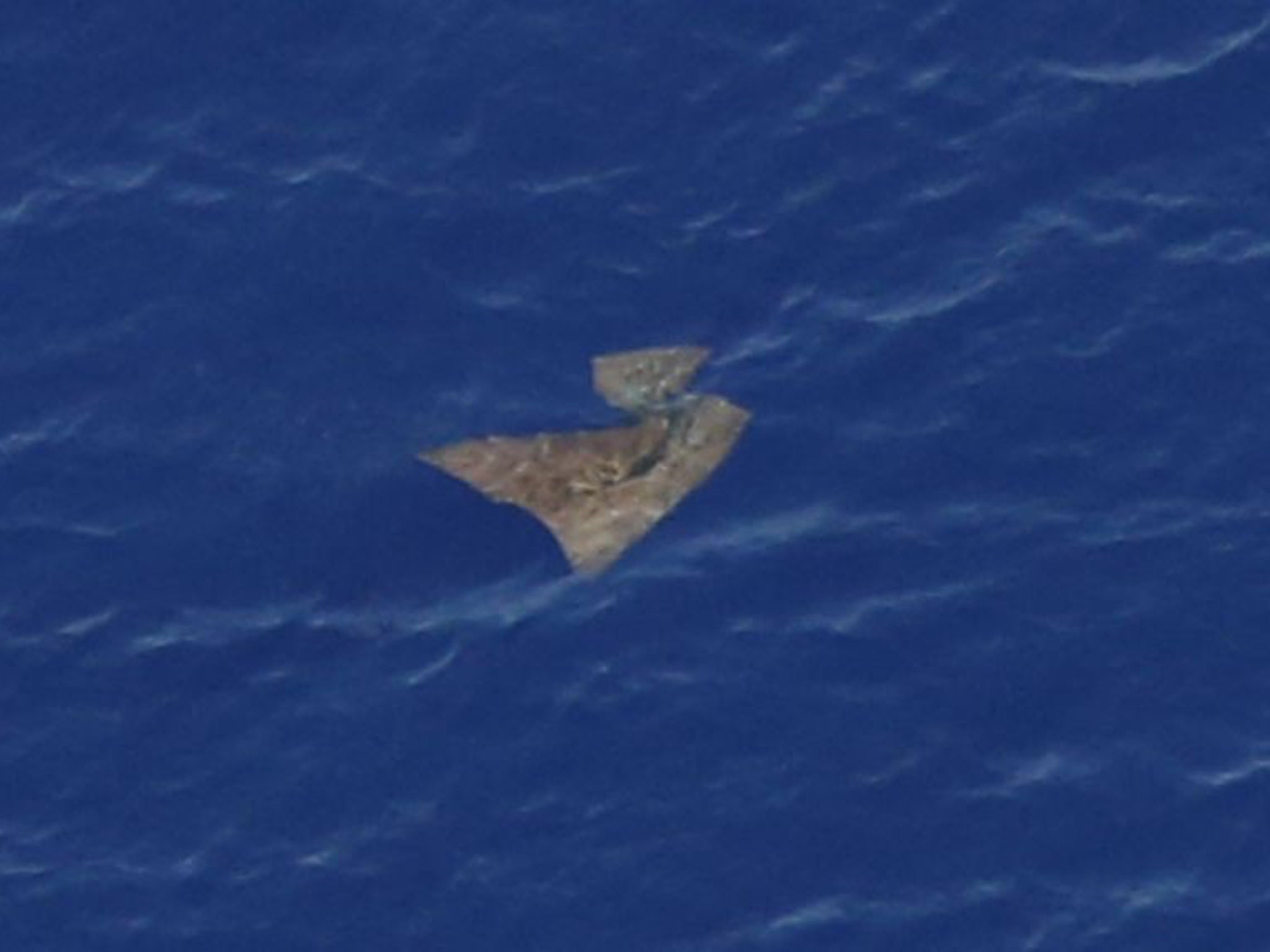 An object floating in the southern Indian Ocean, photographed by the New Zealand Air Force during the search for the missing plane