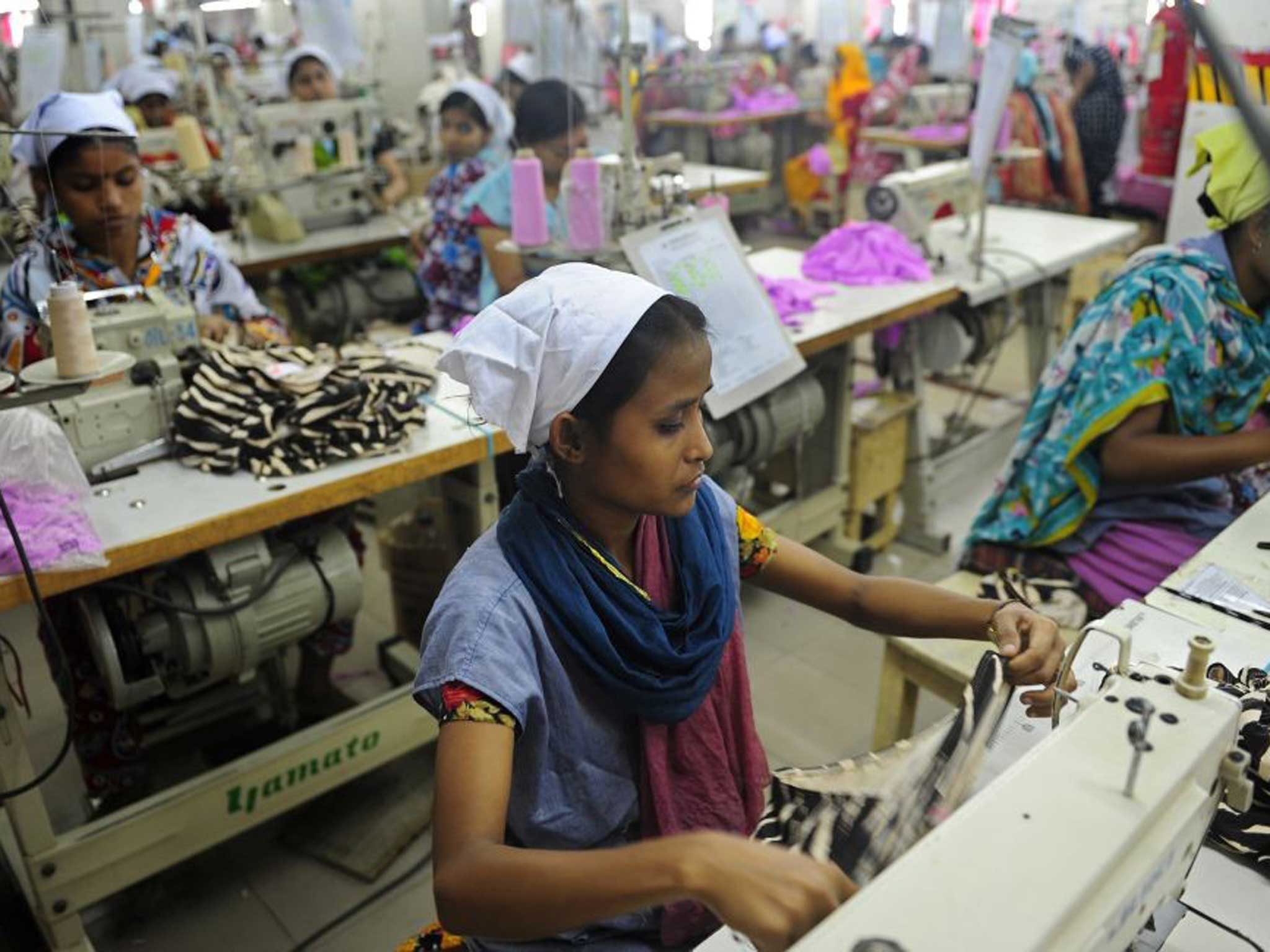 A garment worker in Bangladesh