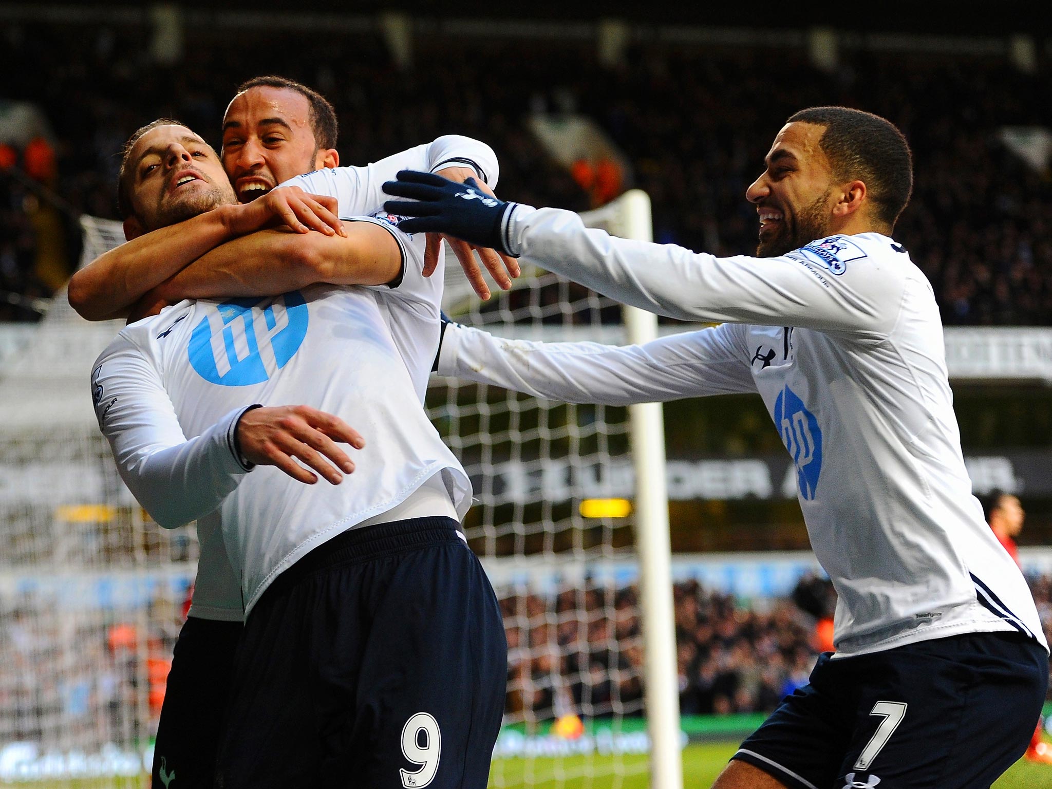 Roberto Soldado and Aaron Lennon have dismissed rumours that Tottenham manager Tim Sherwood punched the striker following the 4-0 defeat to Liverpool