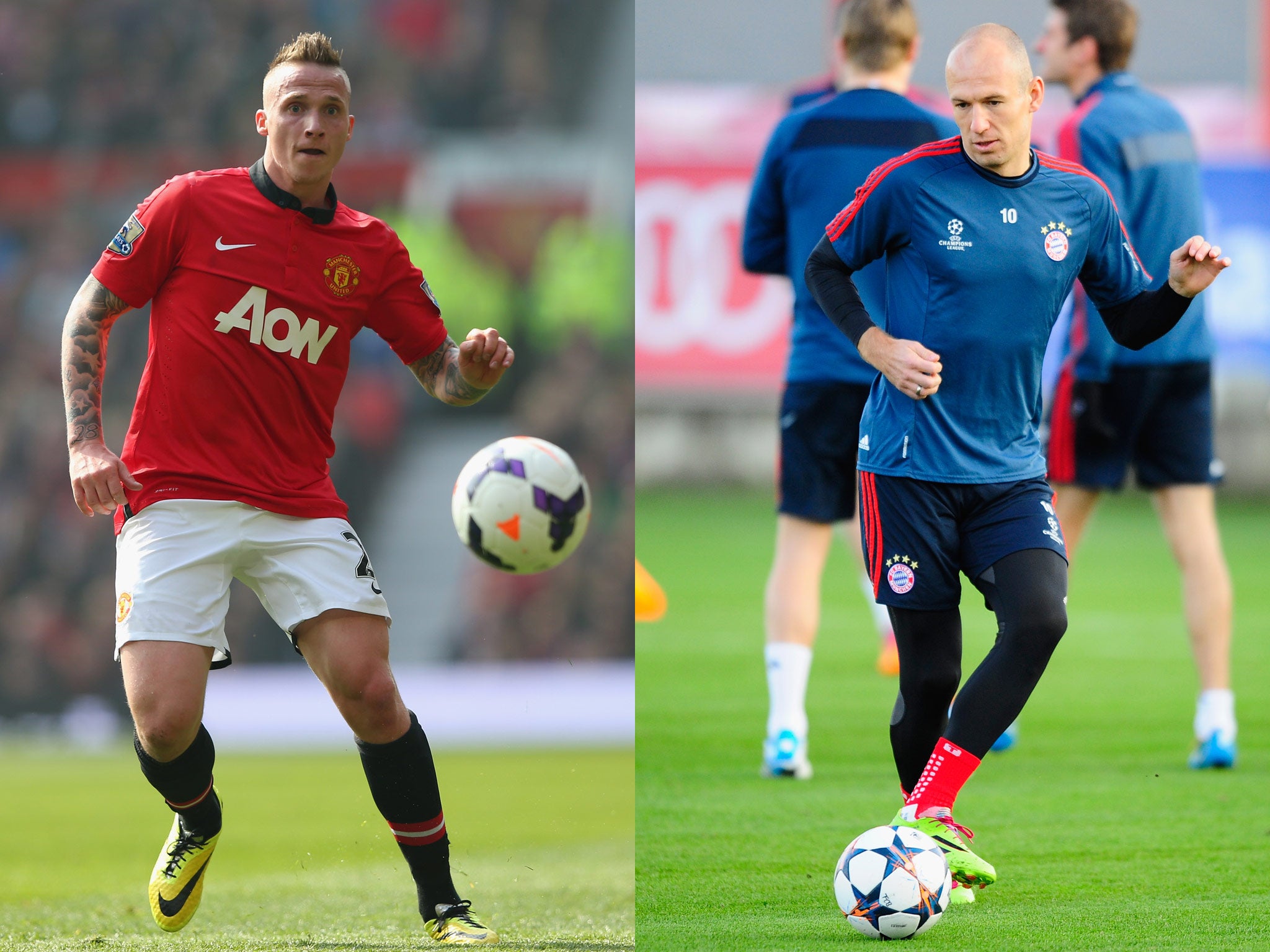 Alex Buttner and Arjen Robben