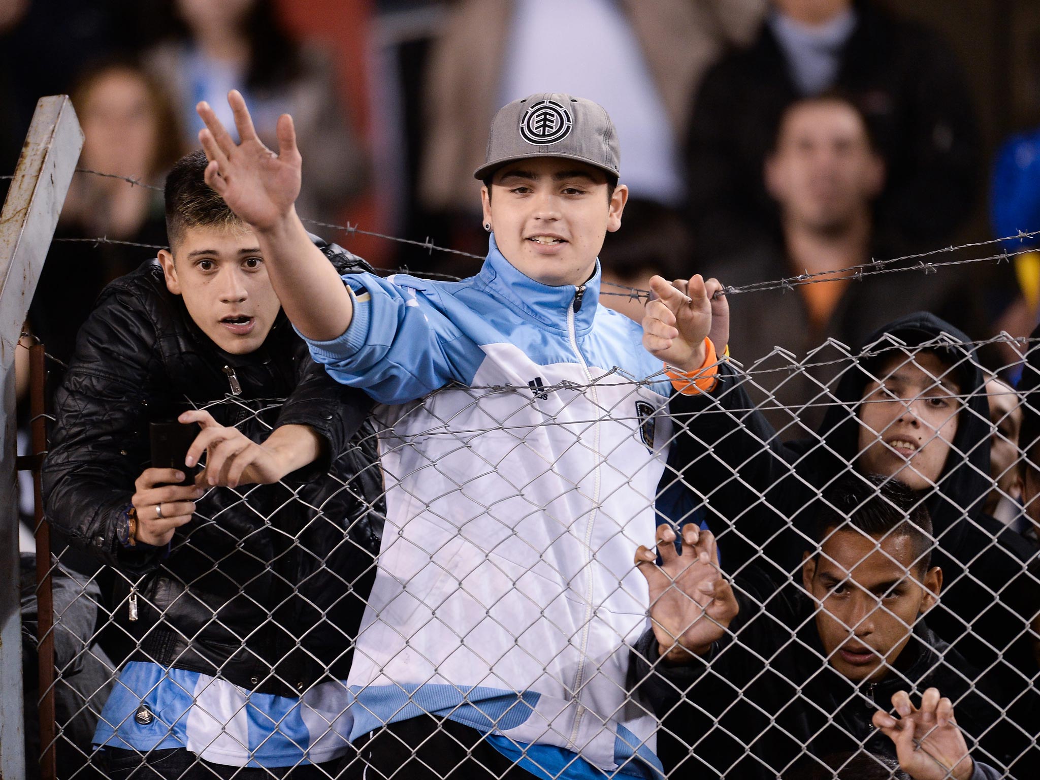 Fans at Monumental Stadium at a match in October 2013, and are not suggested to have been involved in the violent clashes