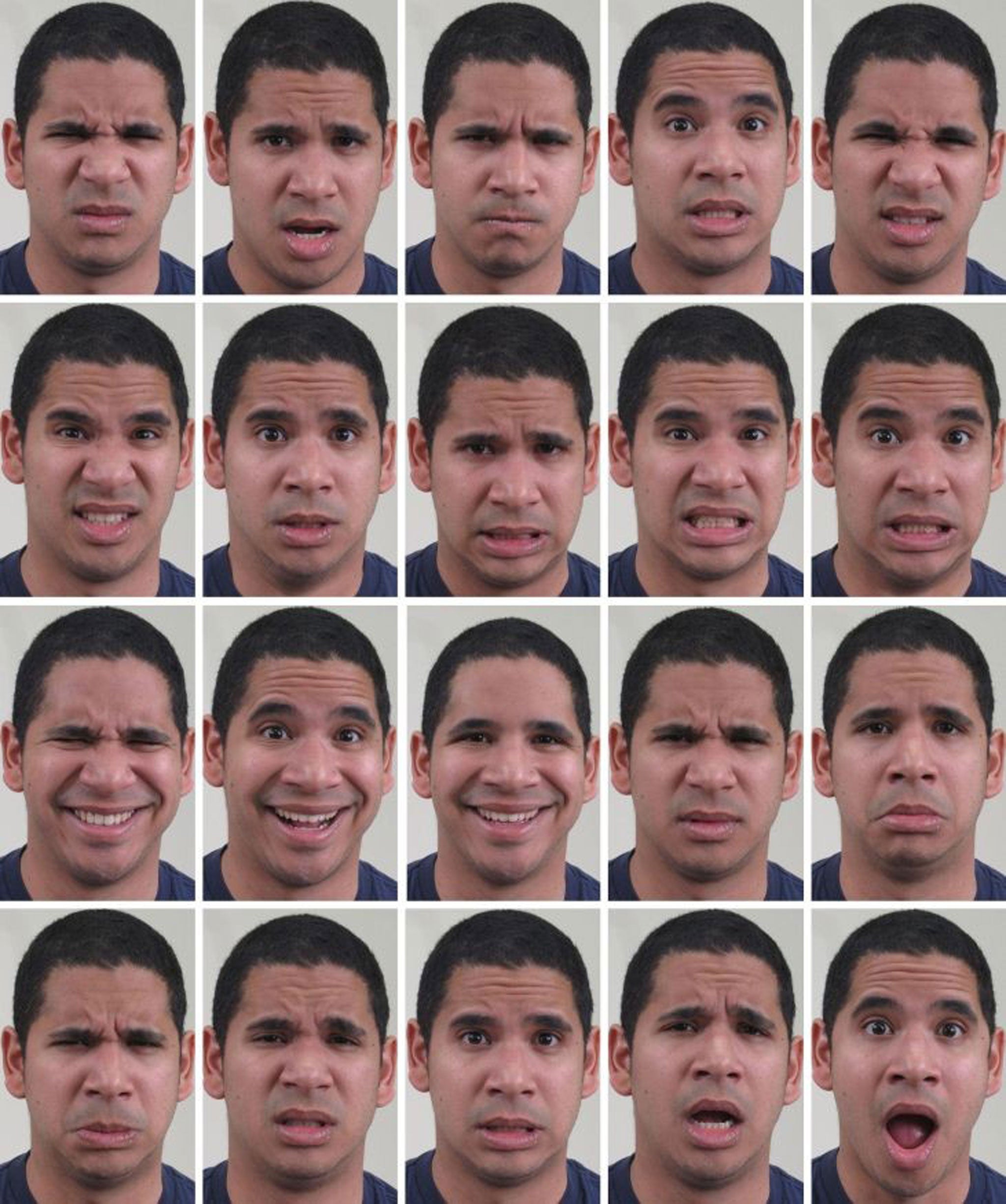 The full-range of human emotion (appalled is not shown)