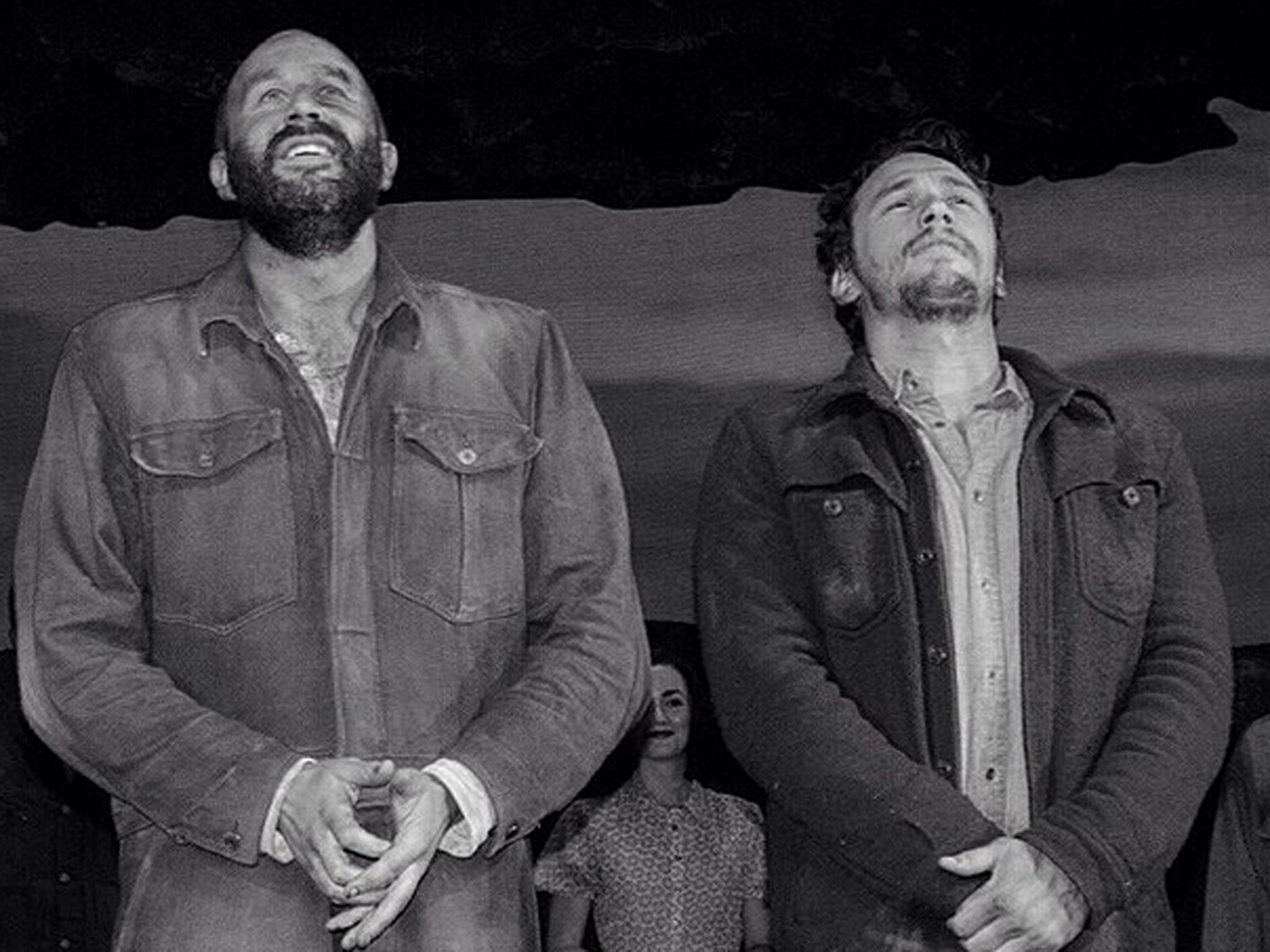 Chris O'Dowd and James Franco in Broadway's Of Mice and Men