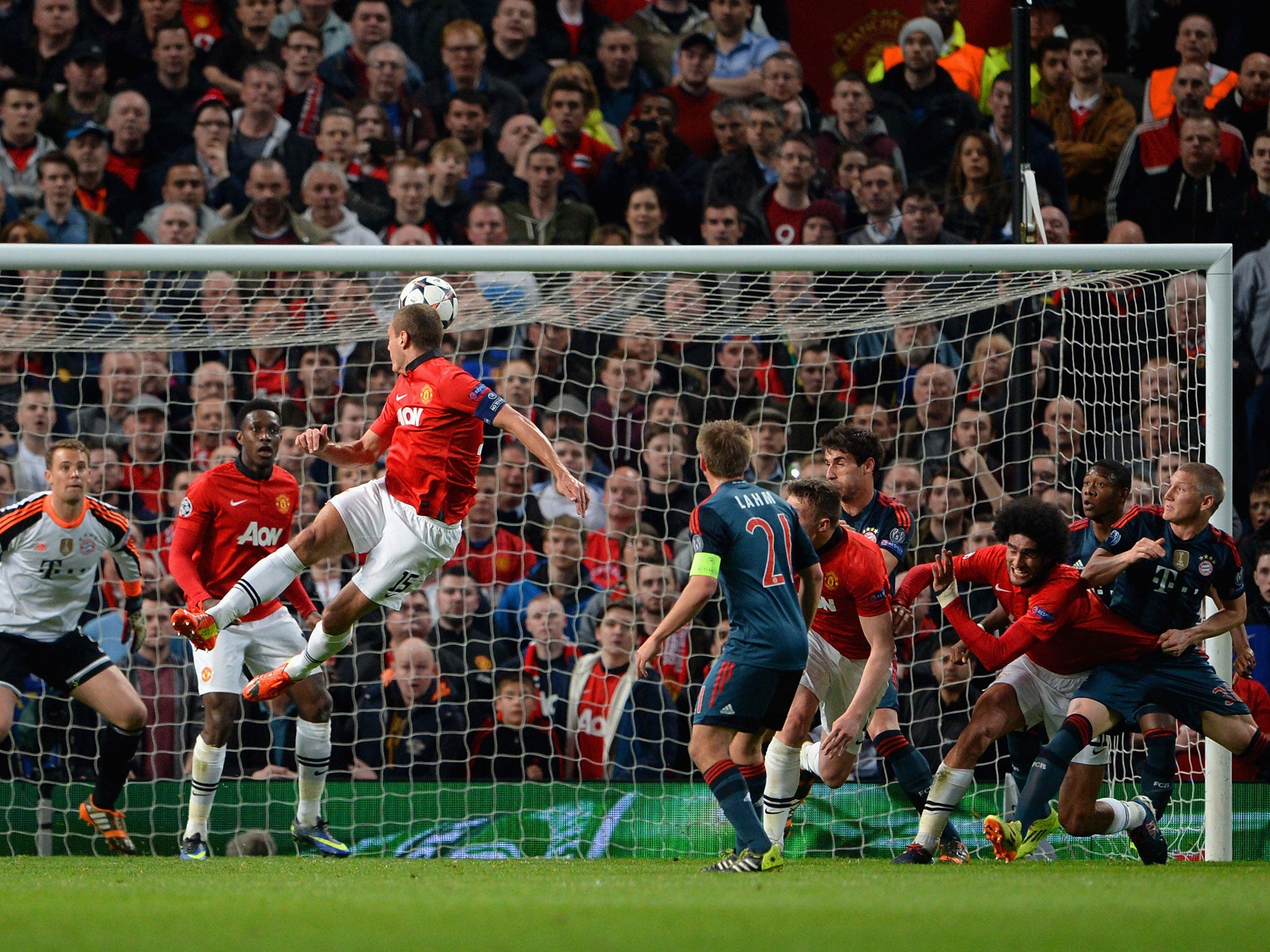 Nemanja Vidic opens the scoring with a header