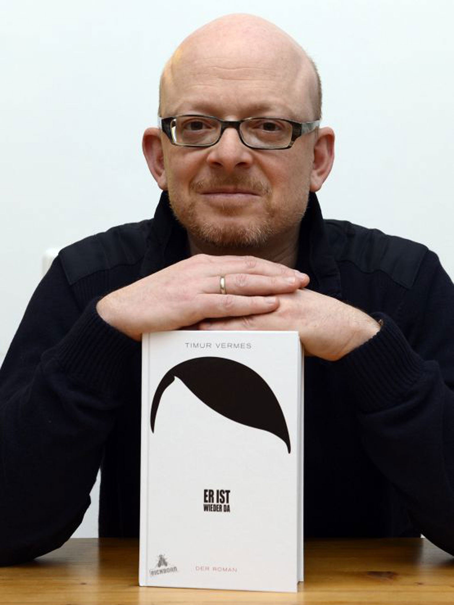 Author Timur Vermes with his new novel