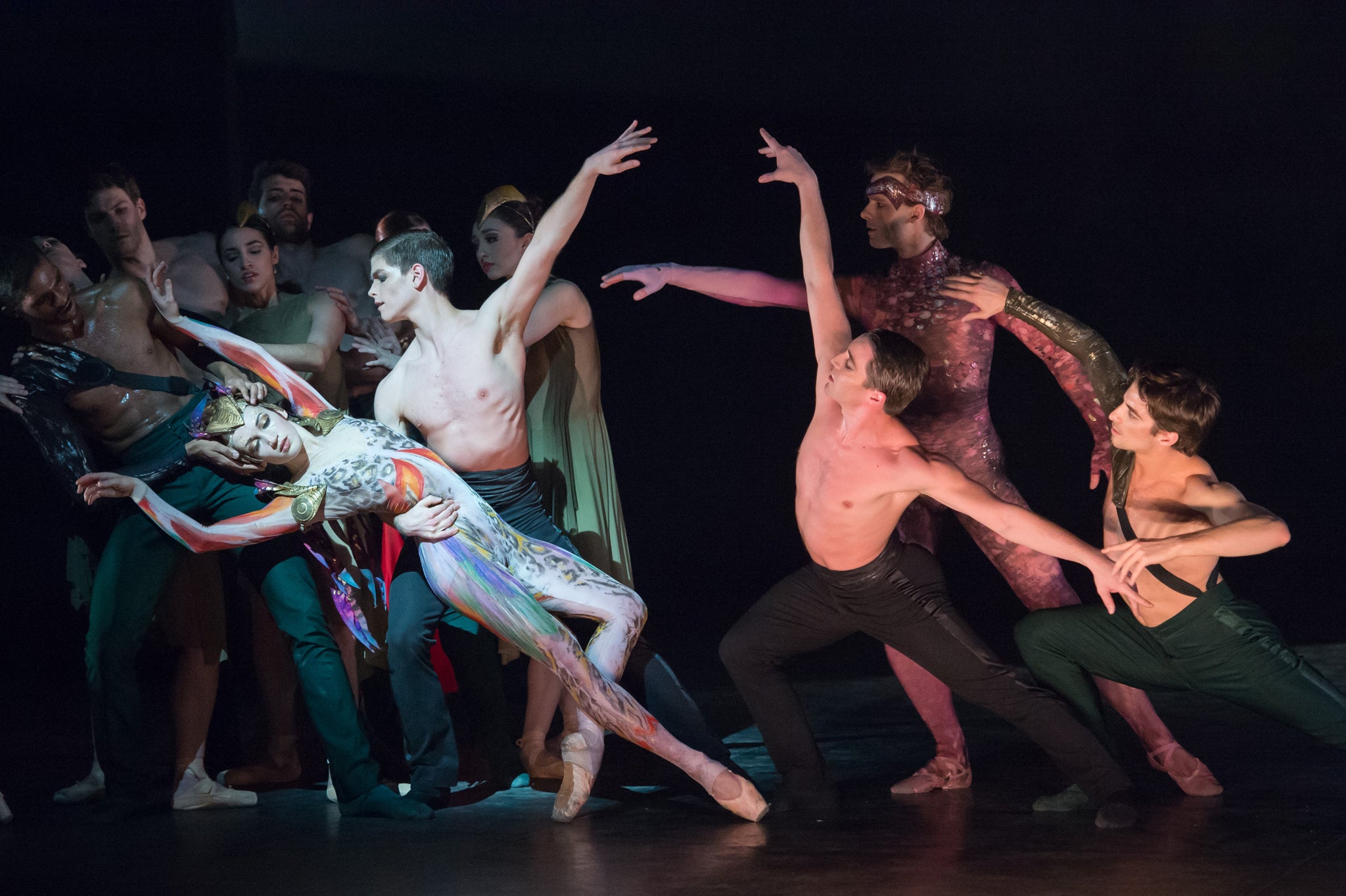 Ksenia Ovsyanick from English National Ballet rehearses George Williamson's: Firebird, as part of 'Lest We Forget'