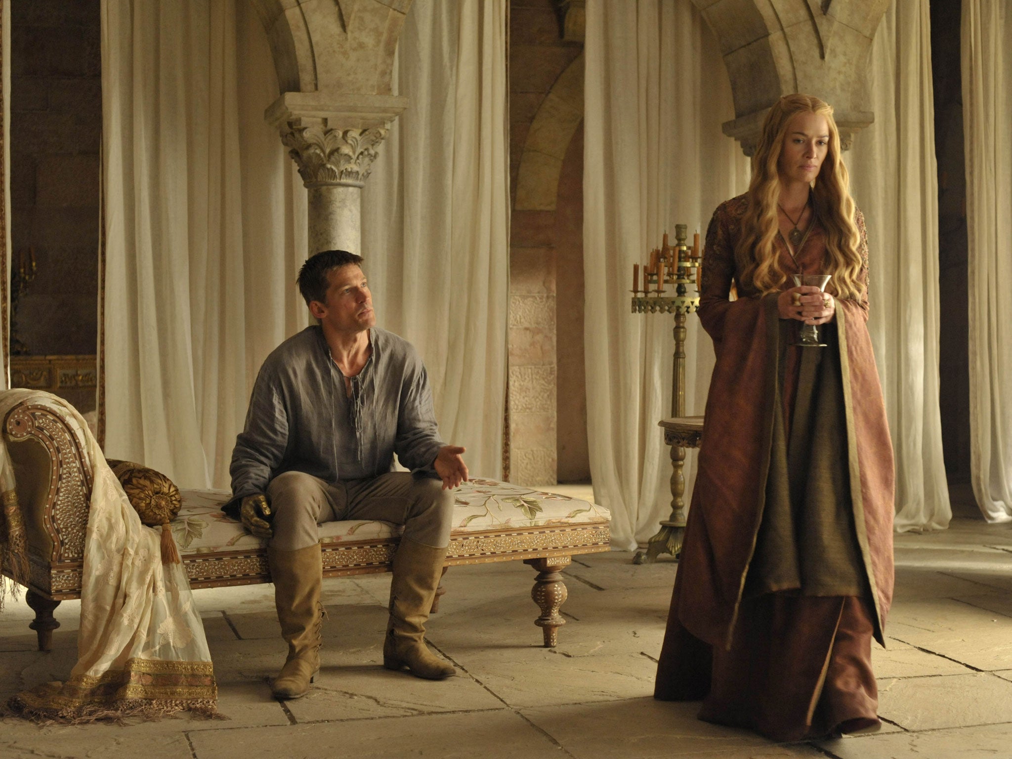 Forbidden love: Jaime Lannister with his sister, Cersei Lannister