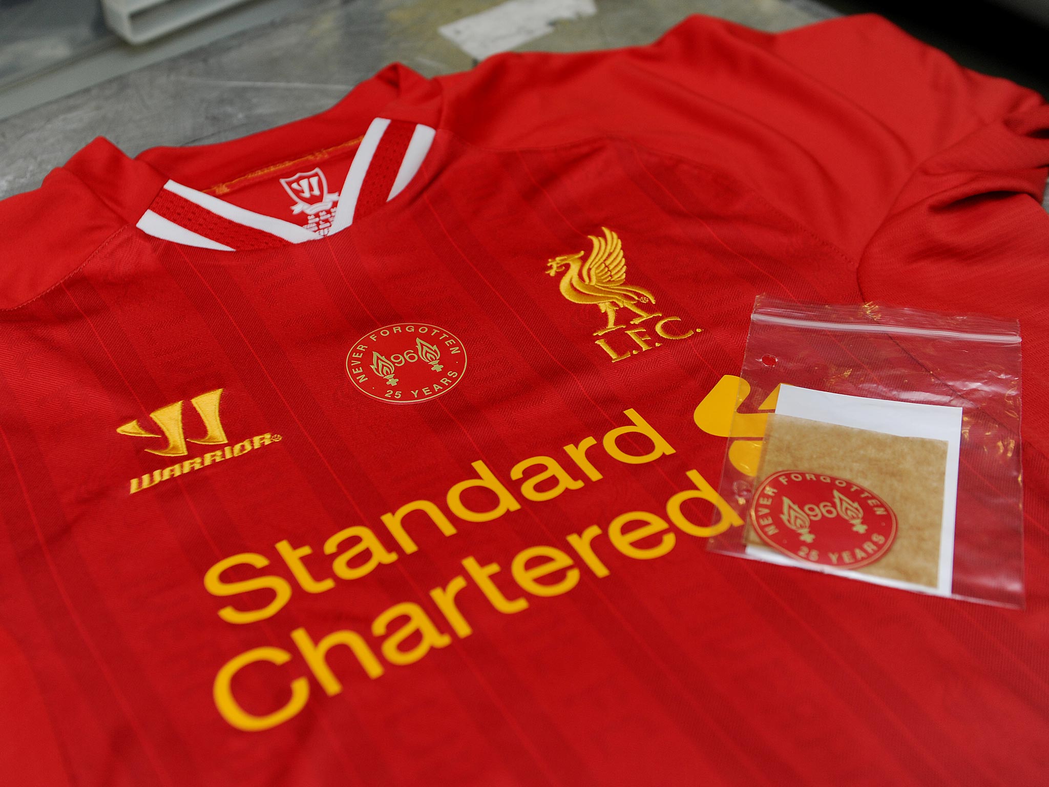 Liverpool will pay tribute to the 96 victims of the Hillsborough disaster with this special commemorative shirt