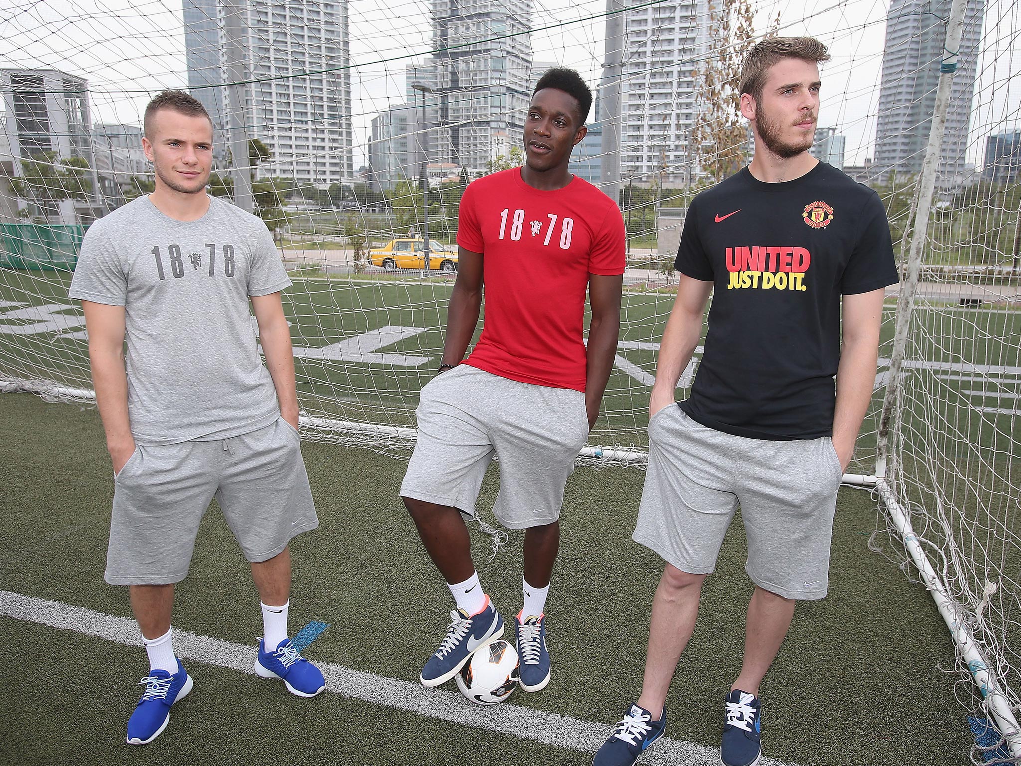 Tom Cleverley, Danny Welbeck and David de Gea