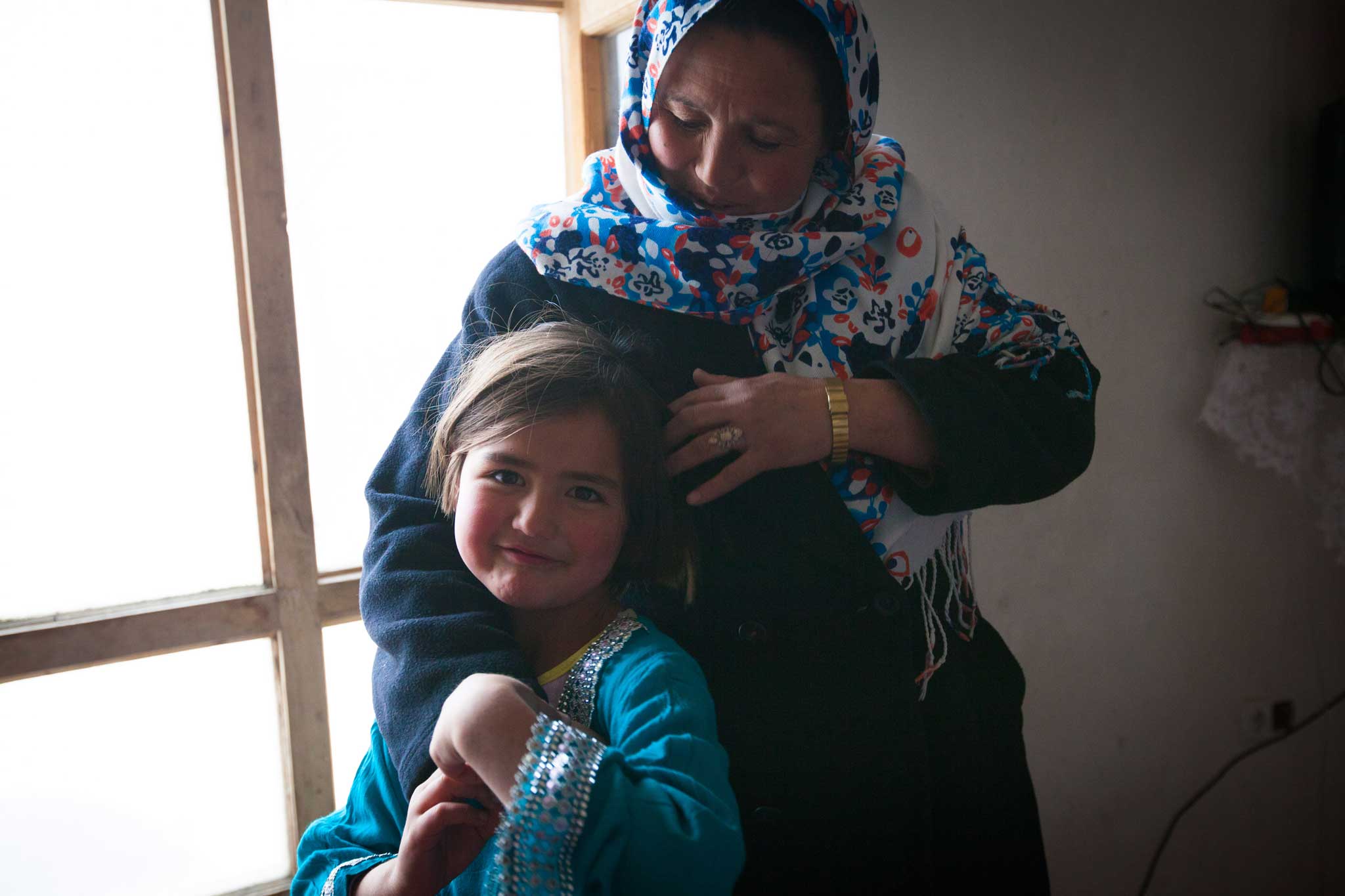 Uzra Lali and one of her daughters