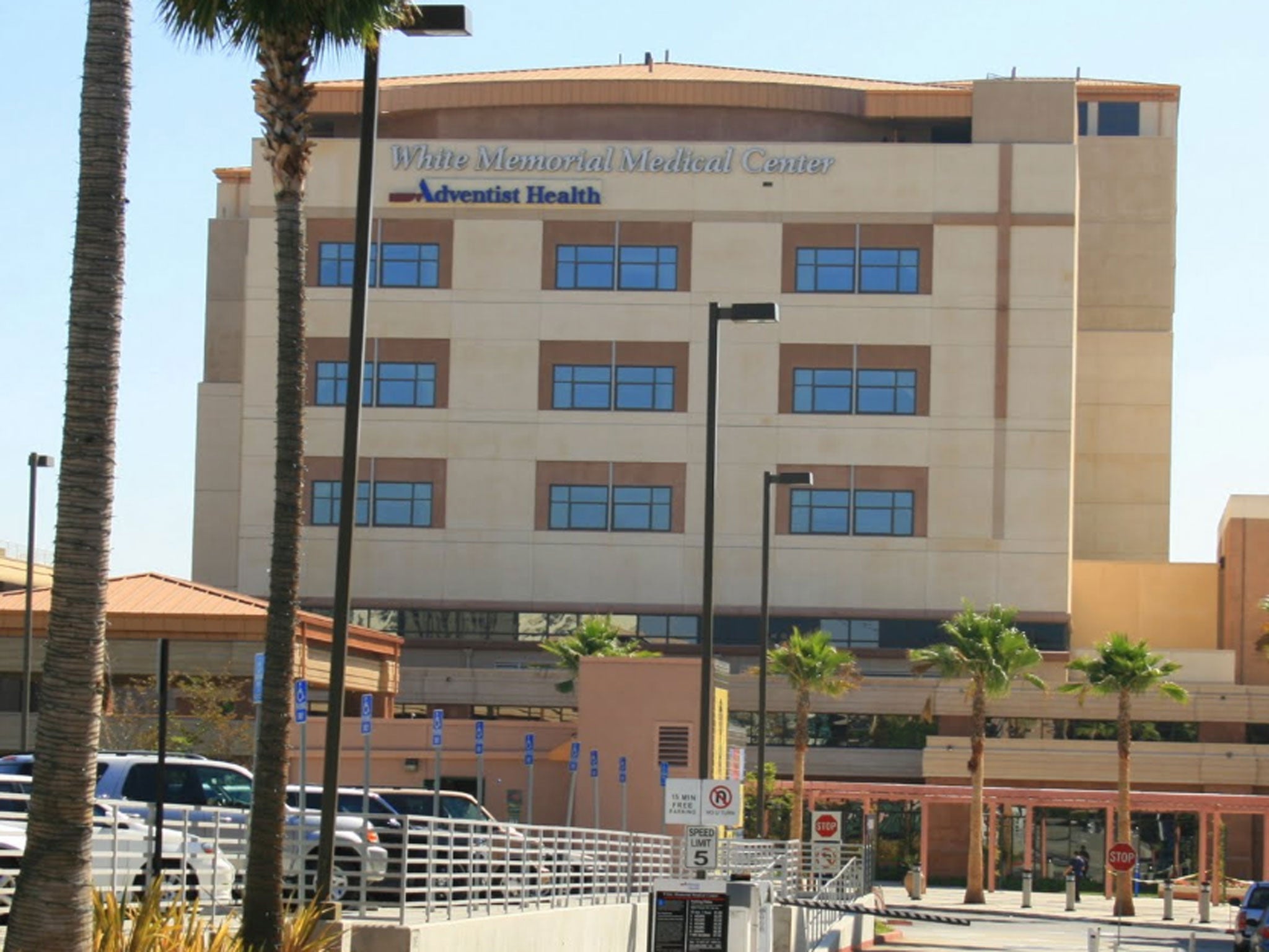 White Memorial Hospital in Los Angeles, where Ms Arroyo was declared dead