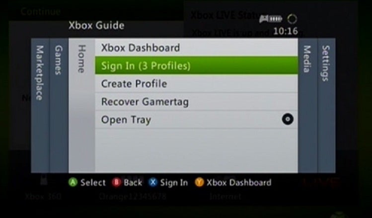 The Xbox sign-in screen proved surprisingly easy to bypass (Picture: Microsoft)