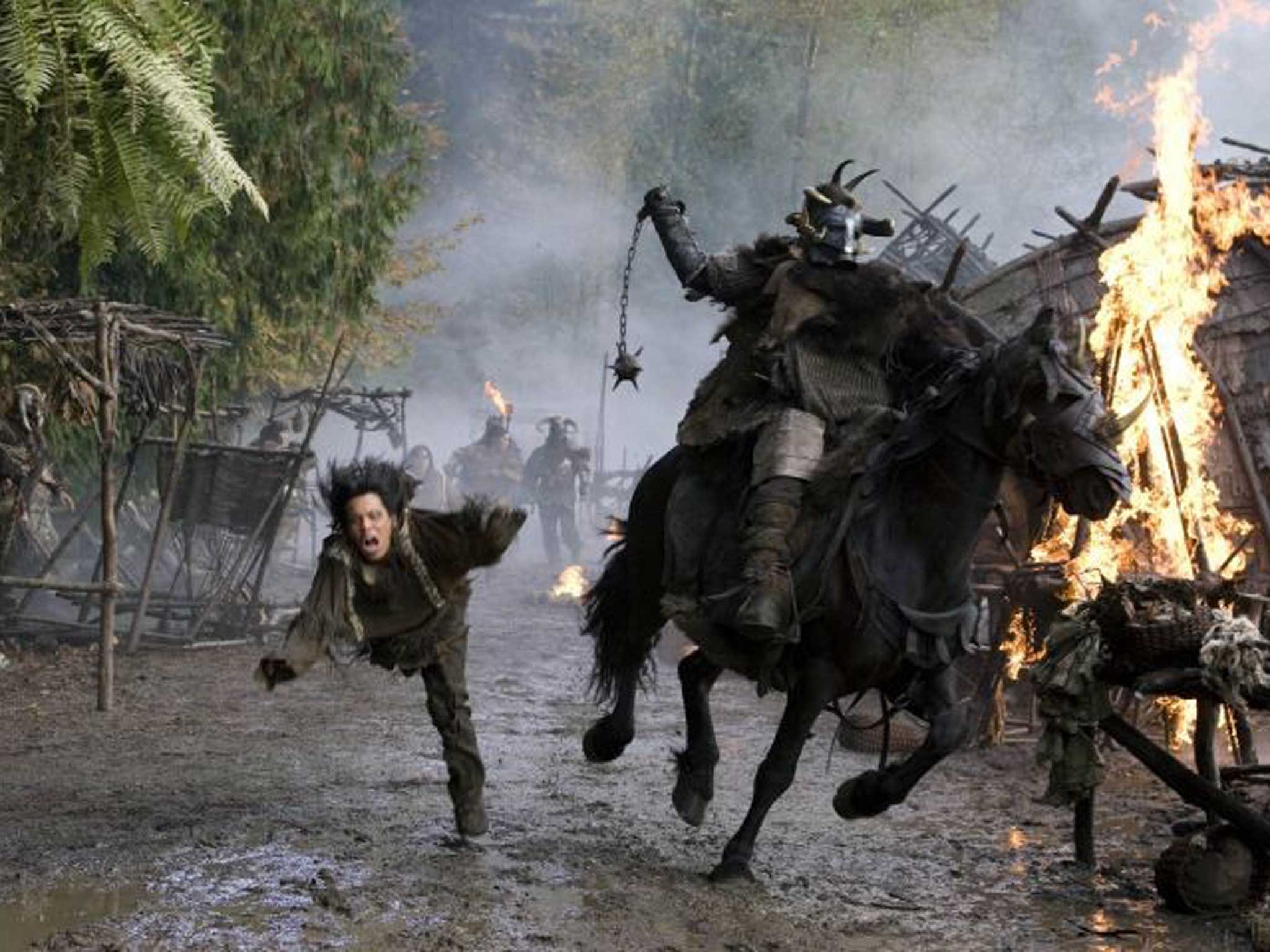 Under siege: Vikings attack a village in the 2007 film Pathfinder