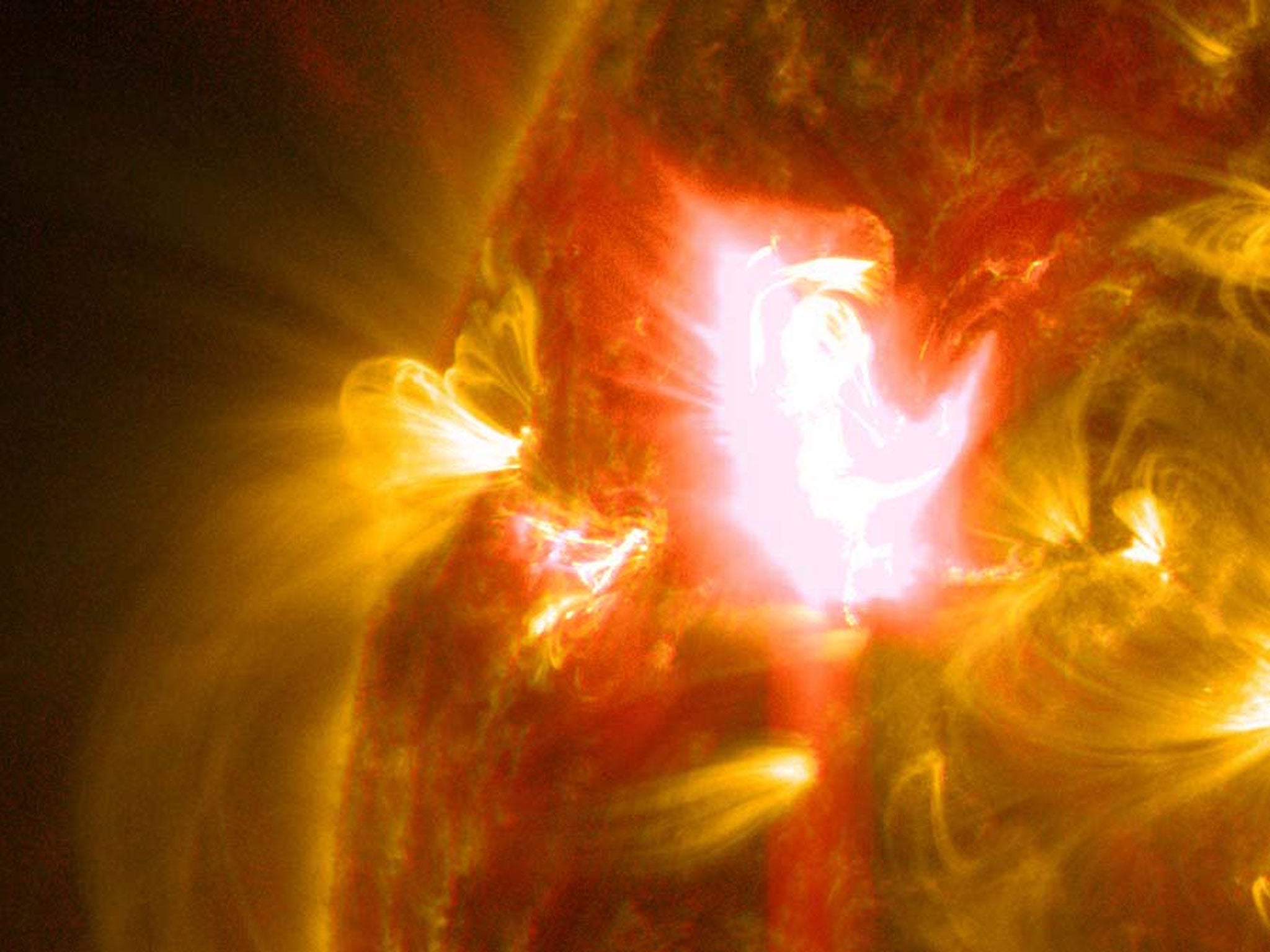 A mid-level flare, an M6.5, erupted from the sun on 2 April, 2014.