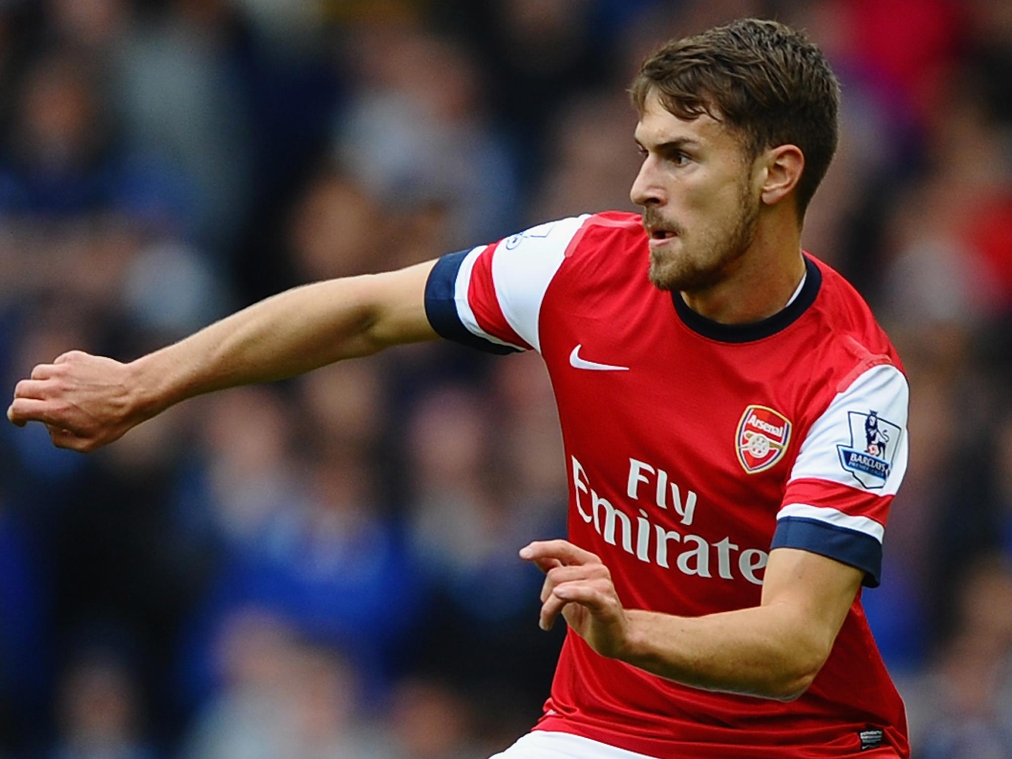 Aaron Ramsey made his return after 14 weeks out in the 3-0 defeat to Everton