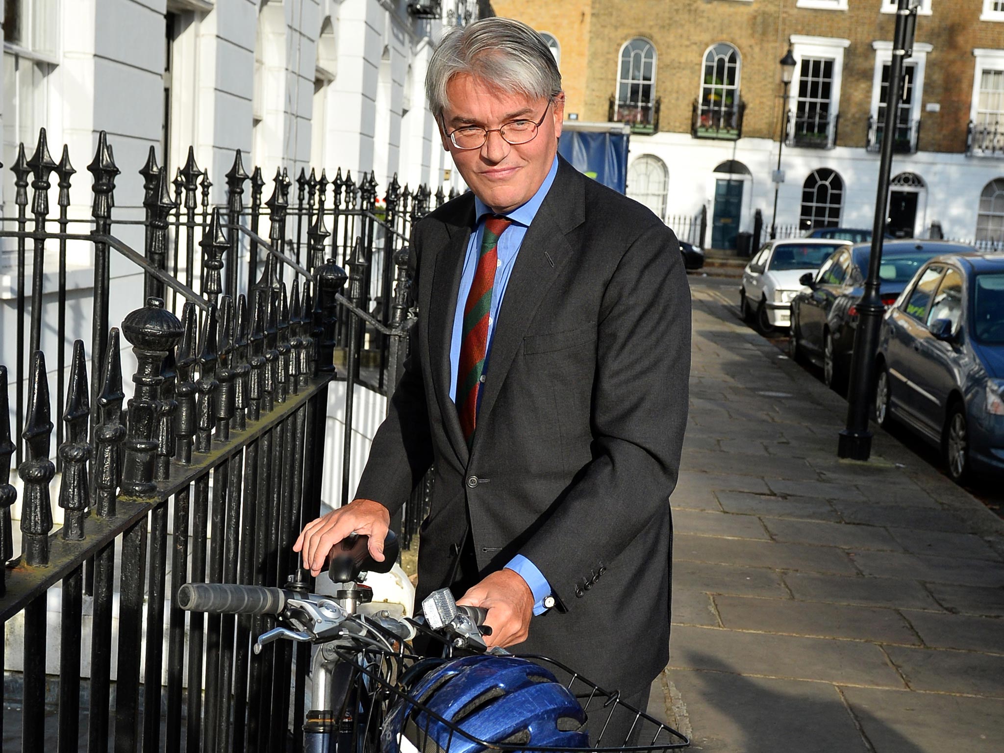 Former Tory chief whip Andrew Mitchell outside his north London home