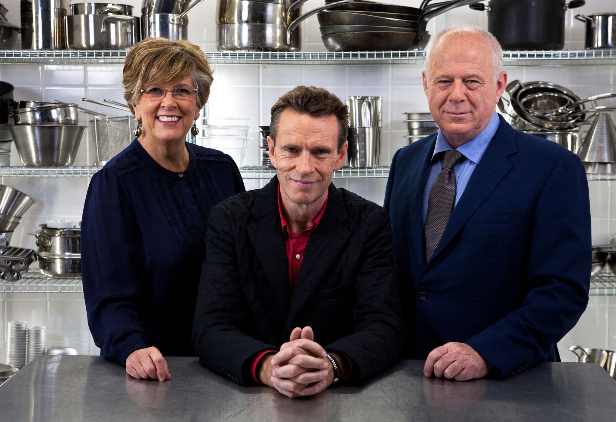 Great British Menu judges Prue Leith, Oliver Peyton and Matthew Fort