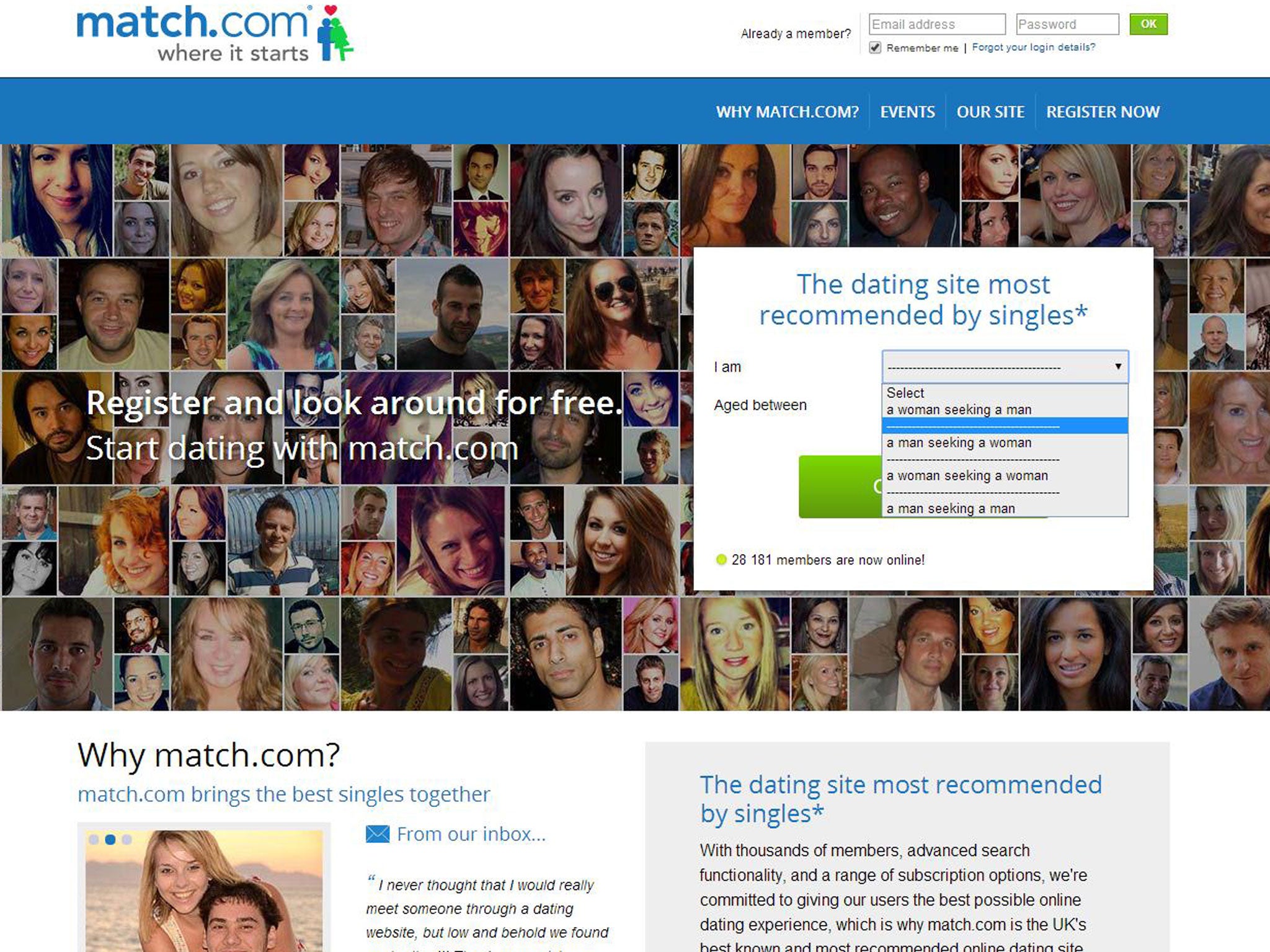 Dating website Match.com had asked bisexual customers to pay for double the standard subscription cost in order to search for both men and women.