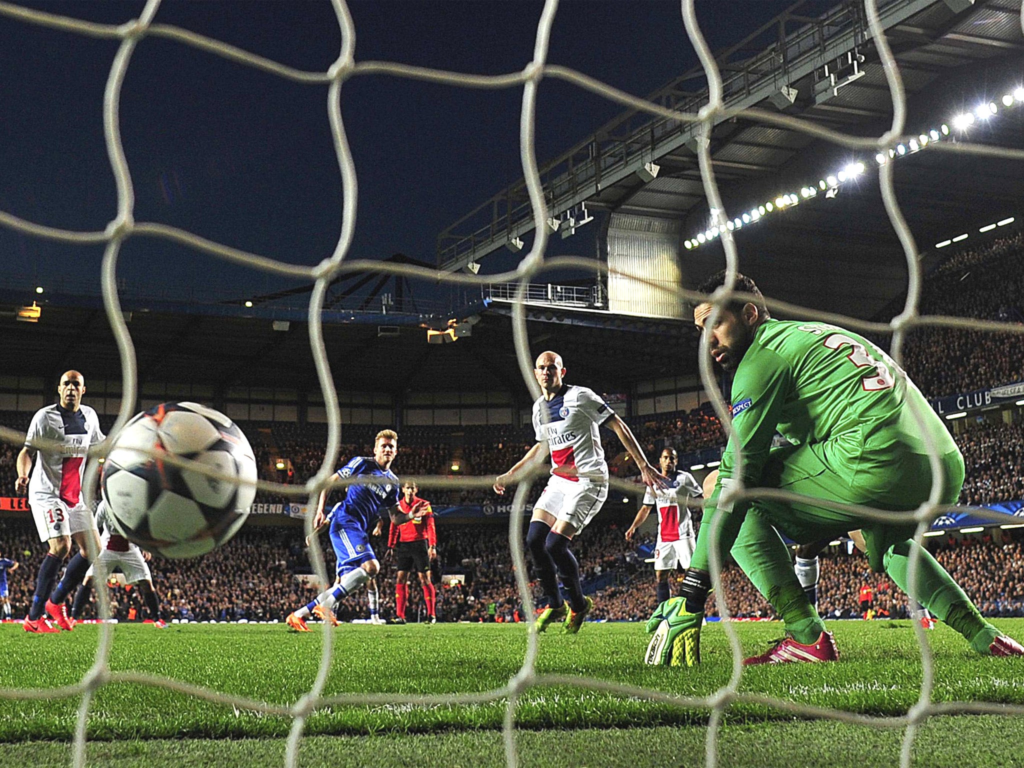 Andre Schurrle watches his strike hit the back of the net