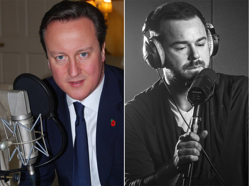 David Cameron and Danny Dyer both performed readings for the centenary album