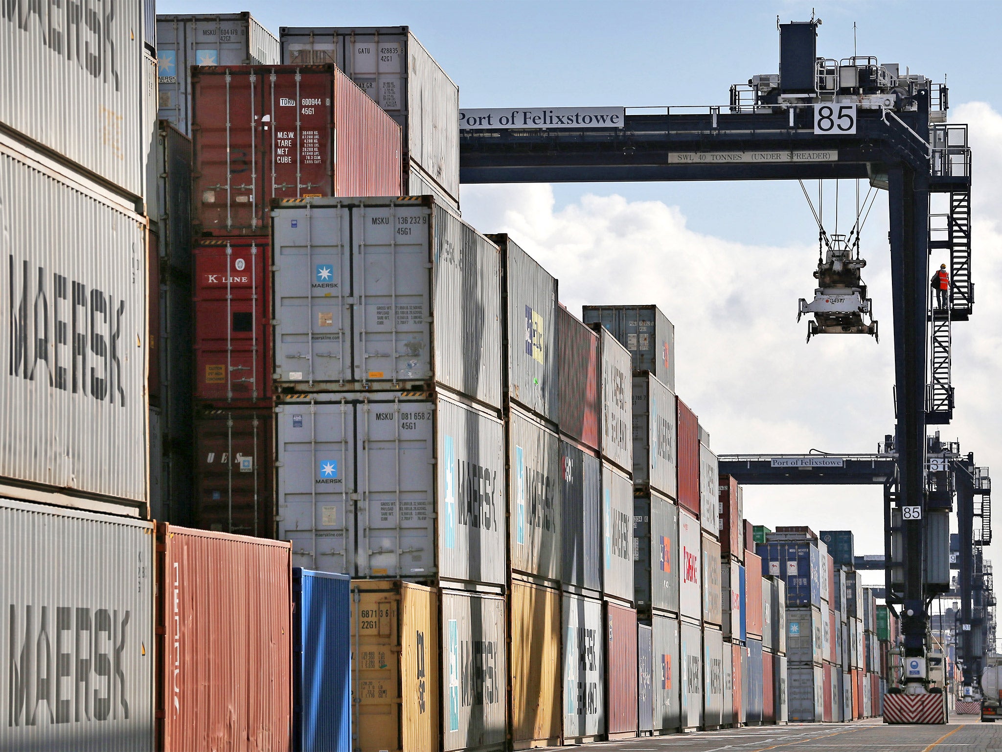 The Port of Felixstowe, in Suffolk, is the UK’s busiest container port