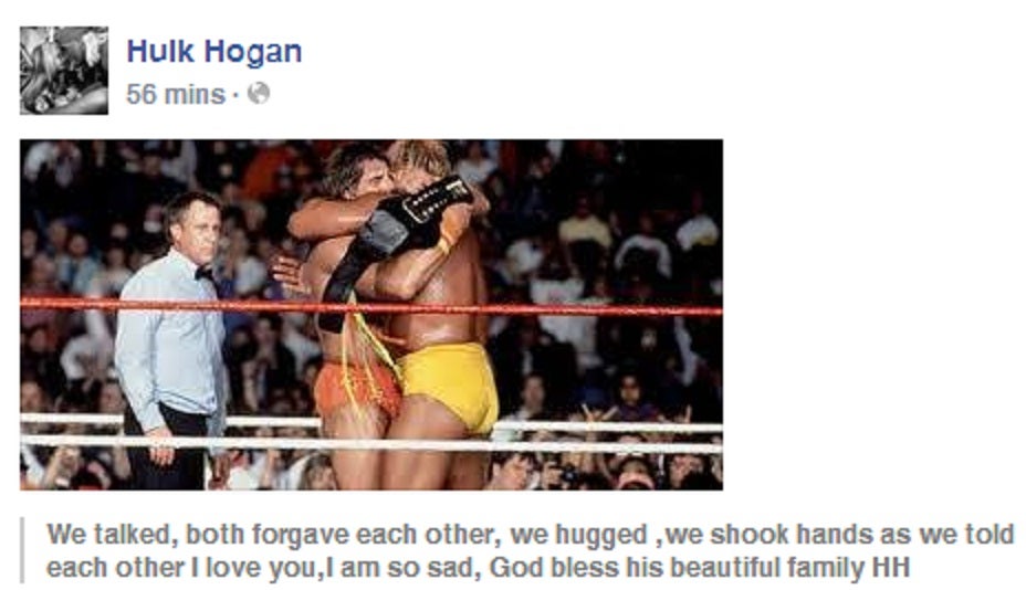 Hulk Hogan shared this picture from WrestleMania VI on Facebook