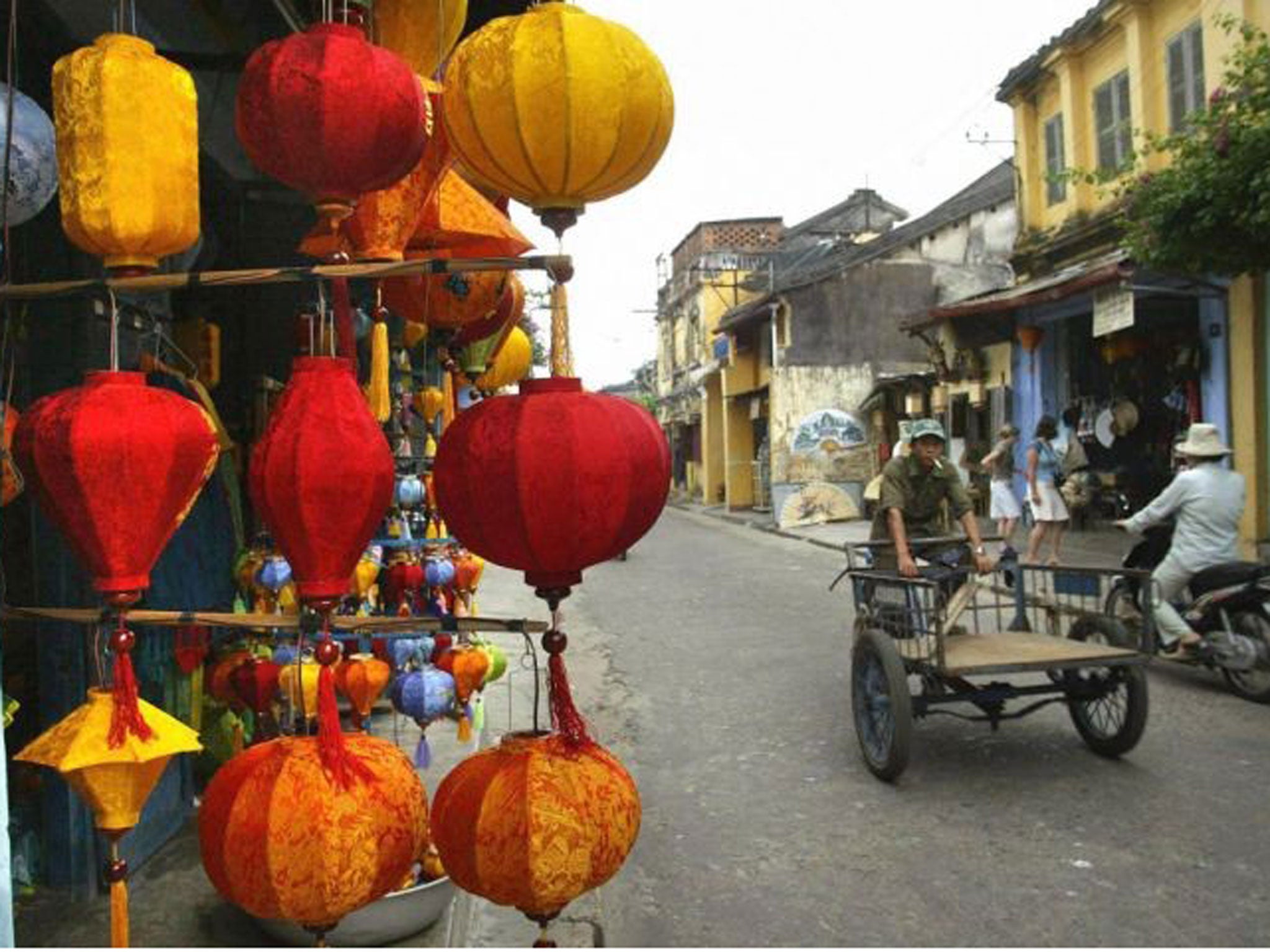 Light fantastic: a lantern-strung street in Hoi An