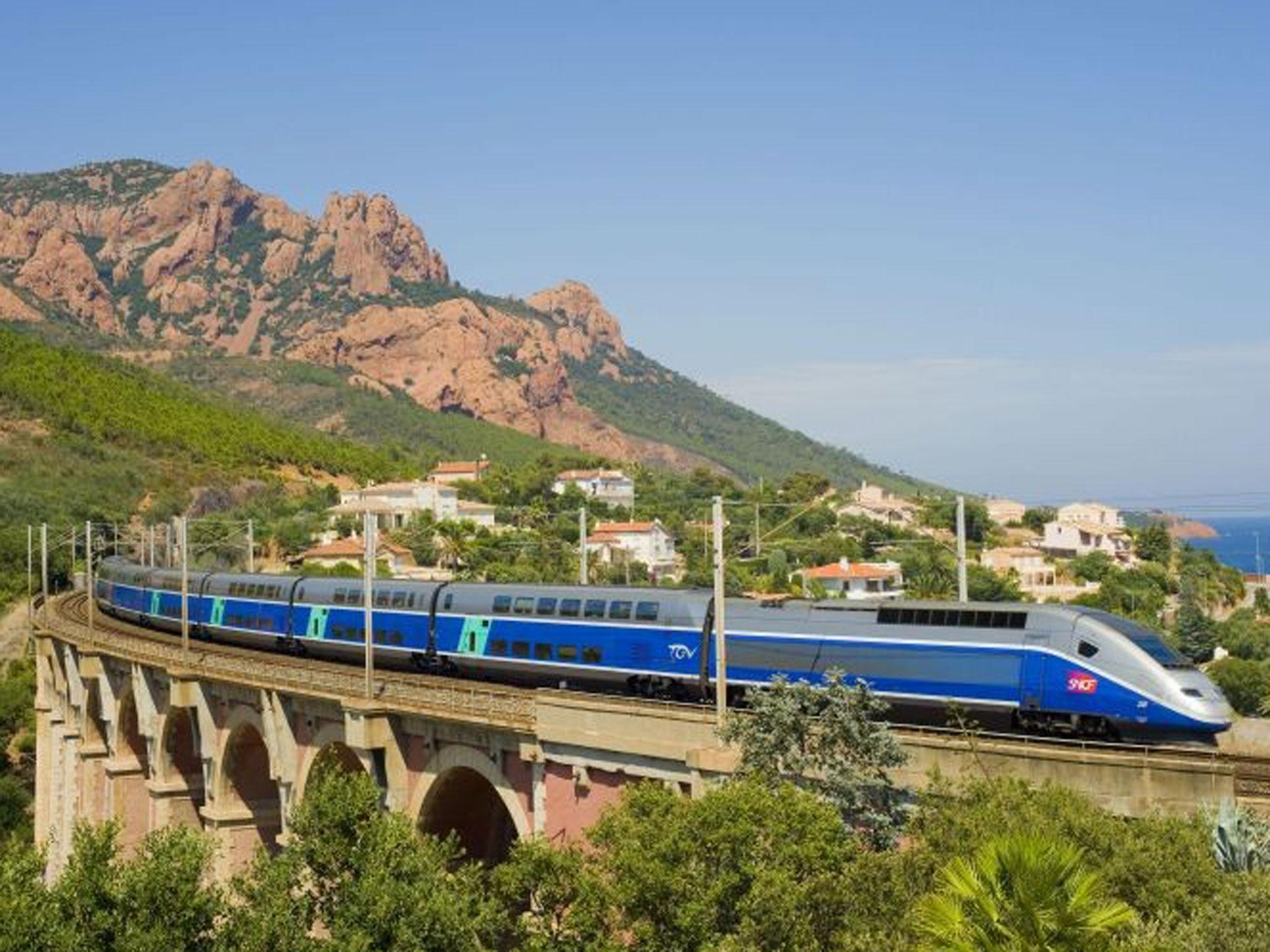 Fast track: a highspeed TGV en route through France