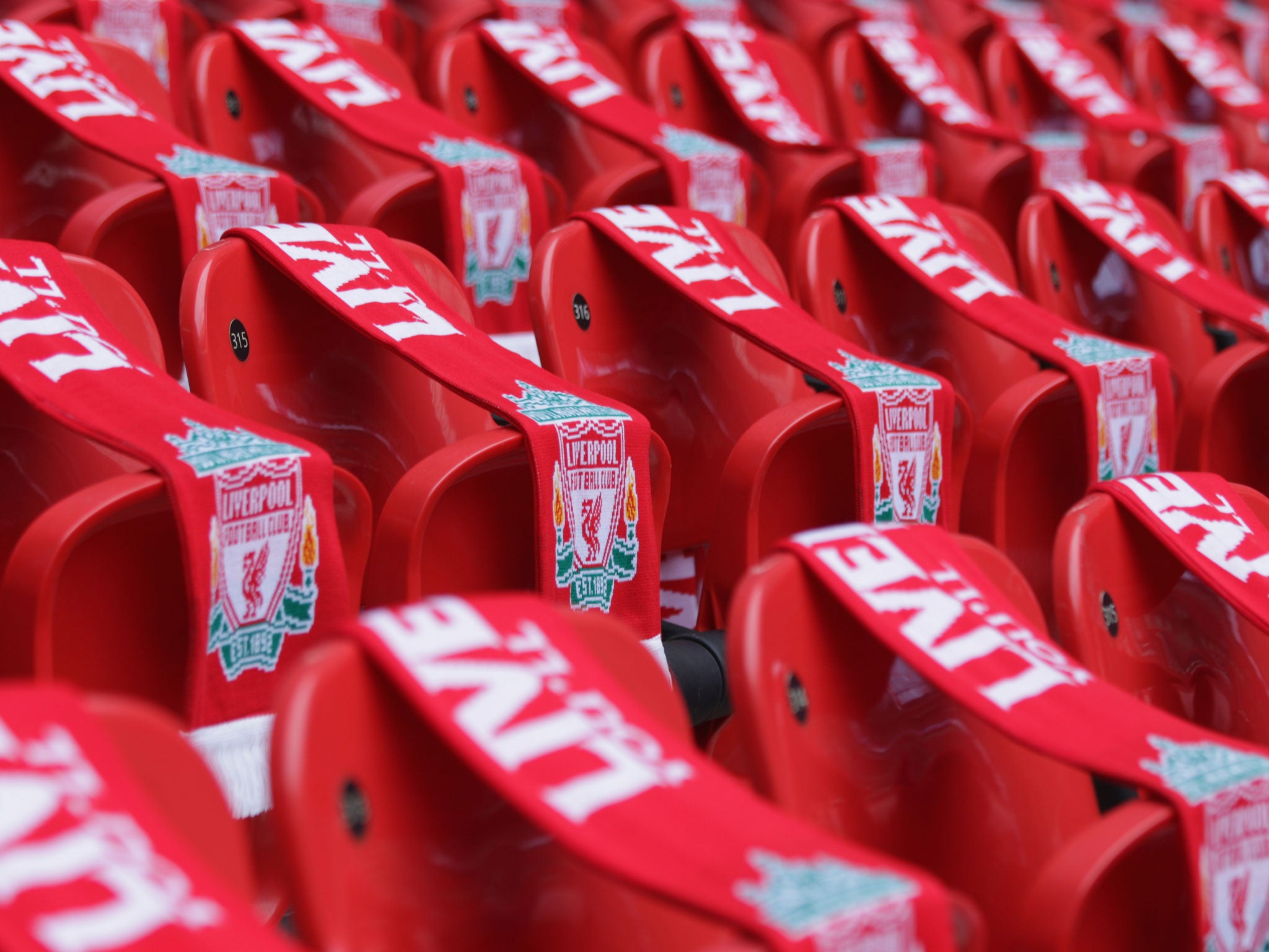 96 scarves were laid out at Wembley