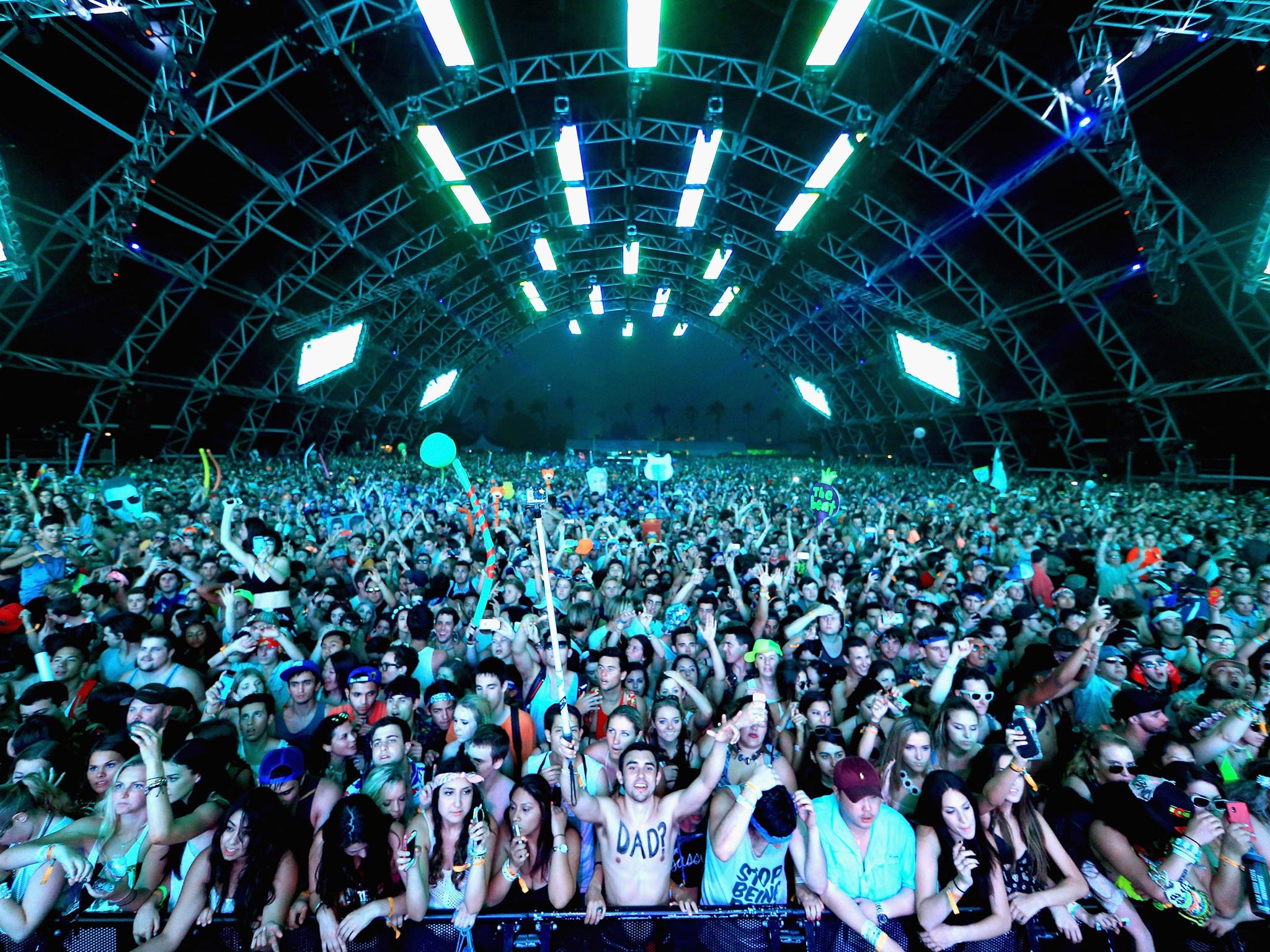 Fans pack out the Empire Polo Club during day 2 of the 2014 Coachella Festival