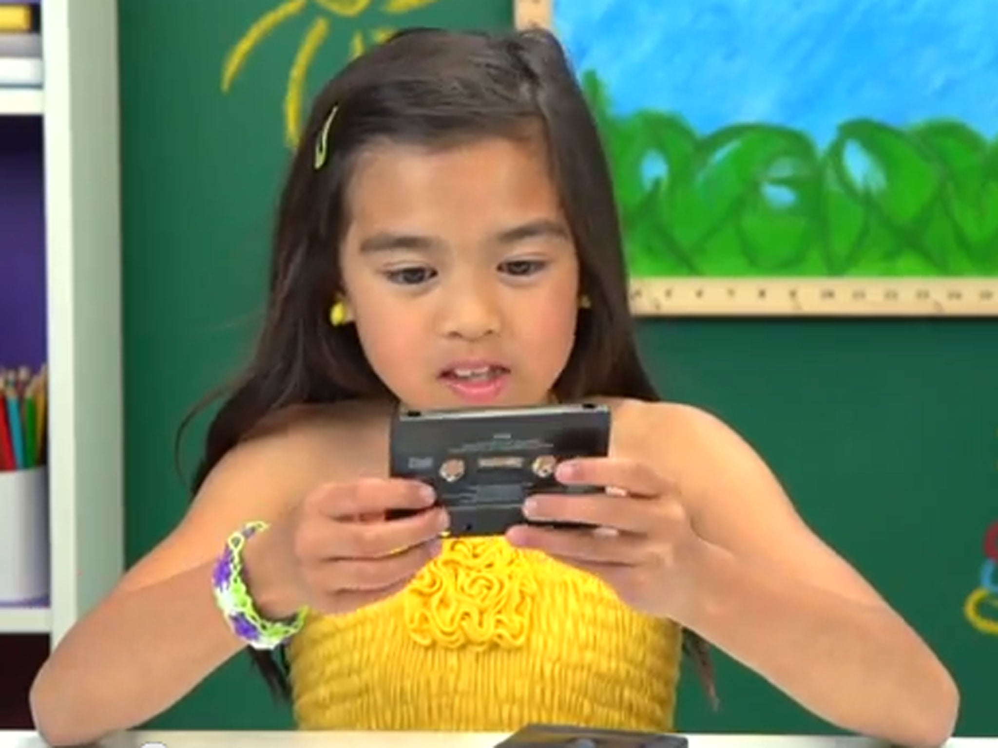 Children react to technology