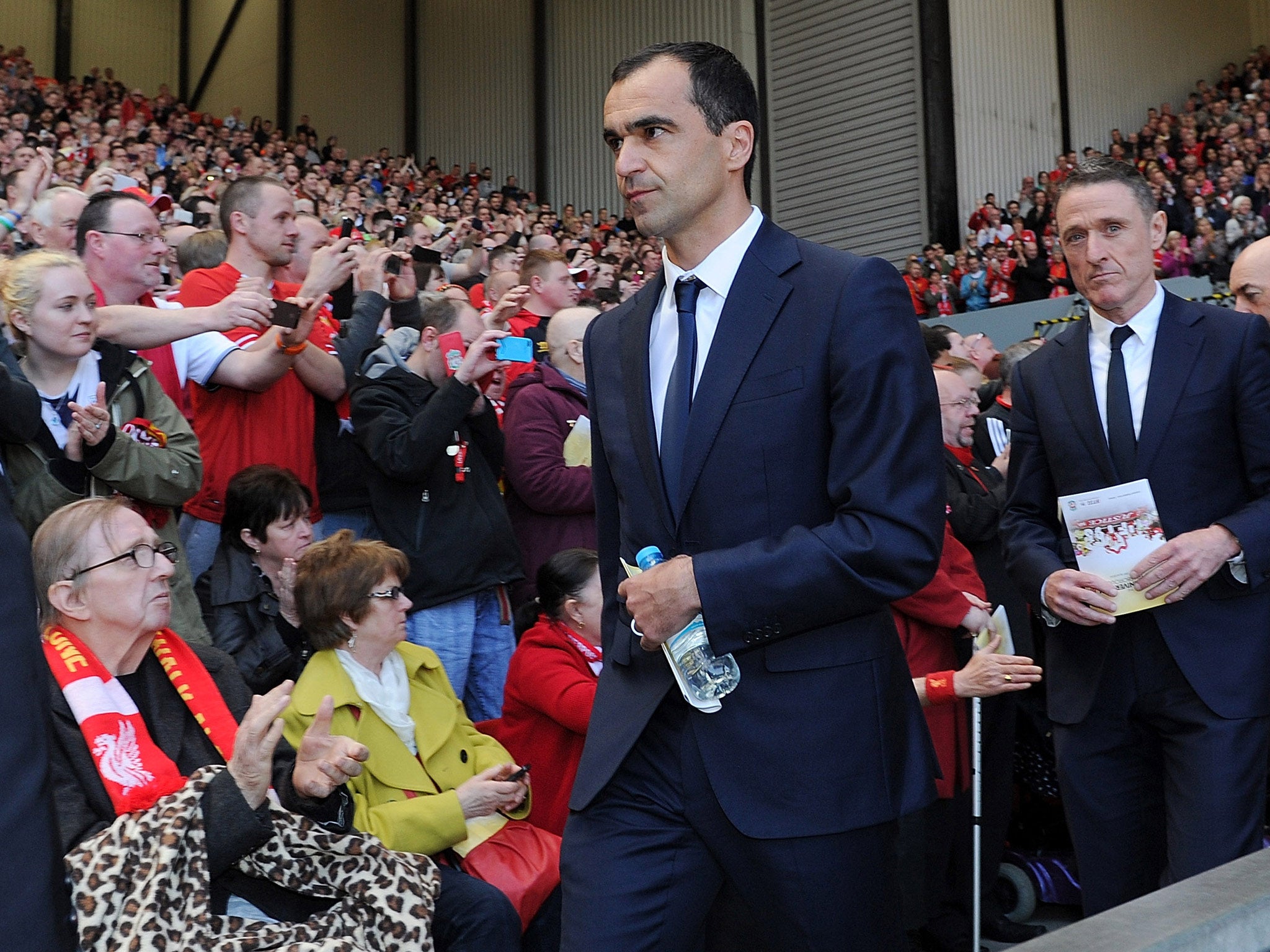 Everton manager Roberto Martinez at the Hillsborough service last year