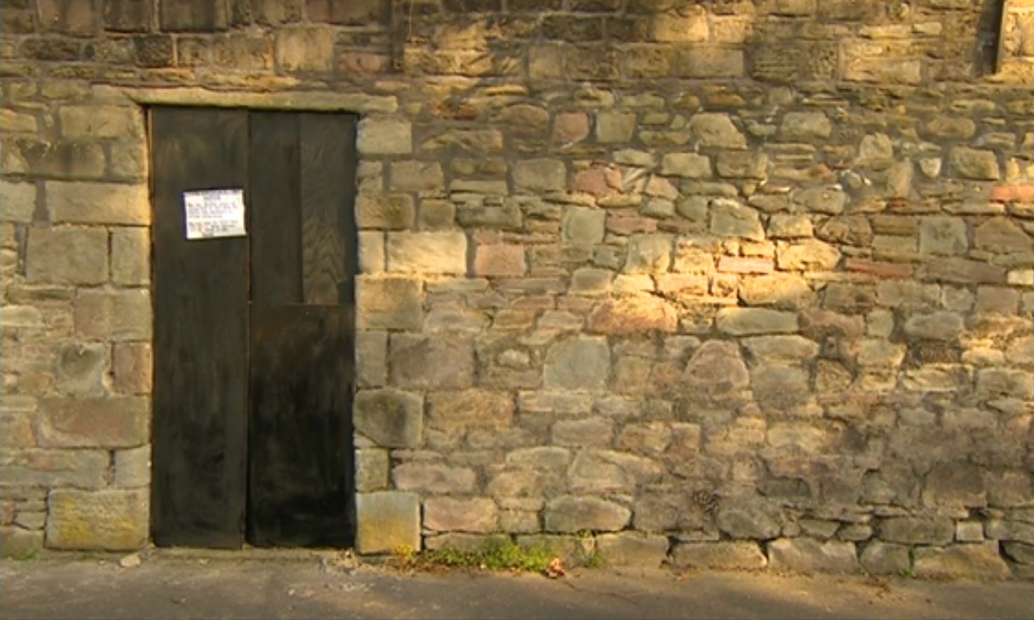 The wall where the art used to reside (Picture: BBC)