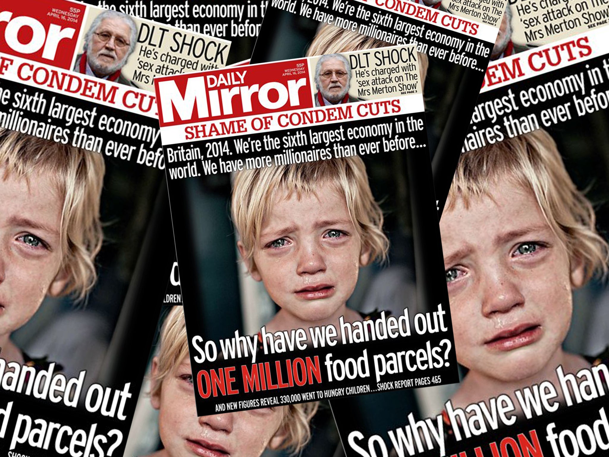 The Mirror was criticised after it was revealed that the photo it used for the front page was of an American girl called Anne