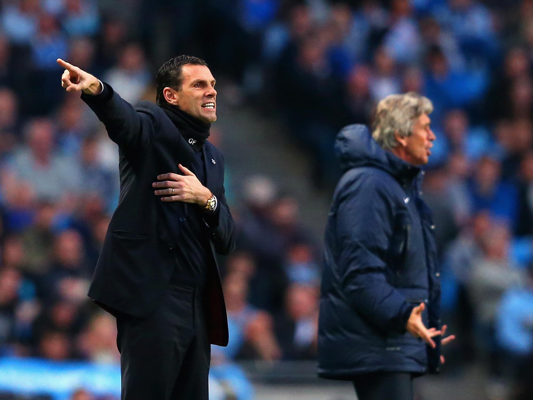 Gus Poyet was pleased with his Sunderland side's 2-2 draw with Manchester City